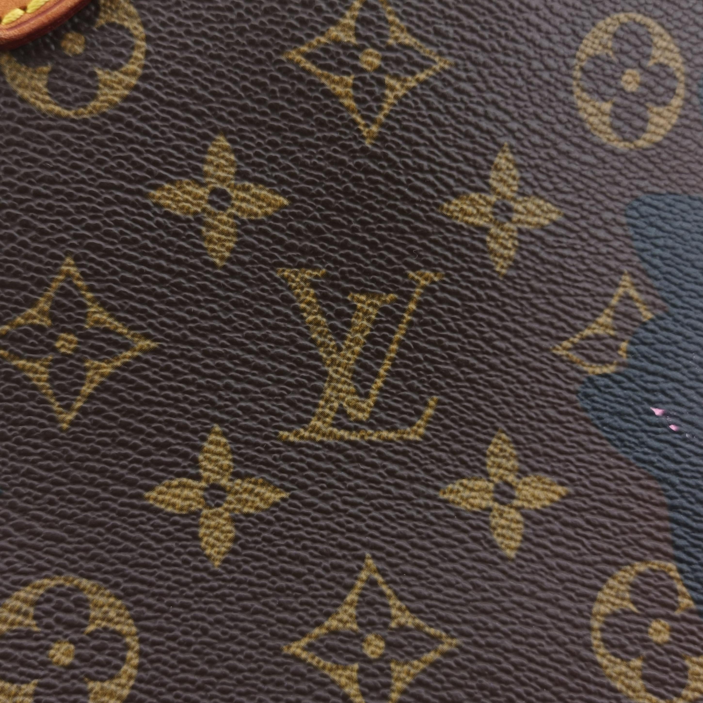 Secondhand Louis Vuitton Neverfull MM brown×multi Monogram rose M48613 clutchbag | stylenewstar