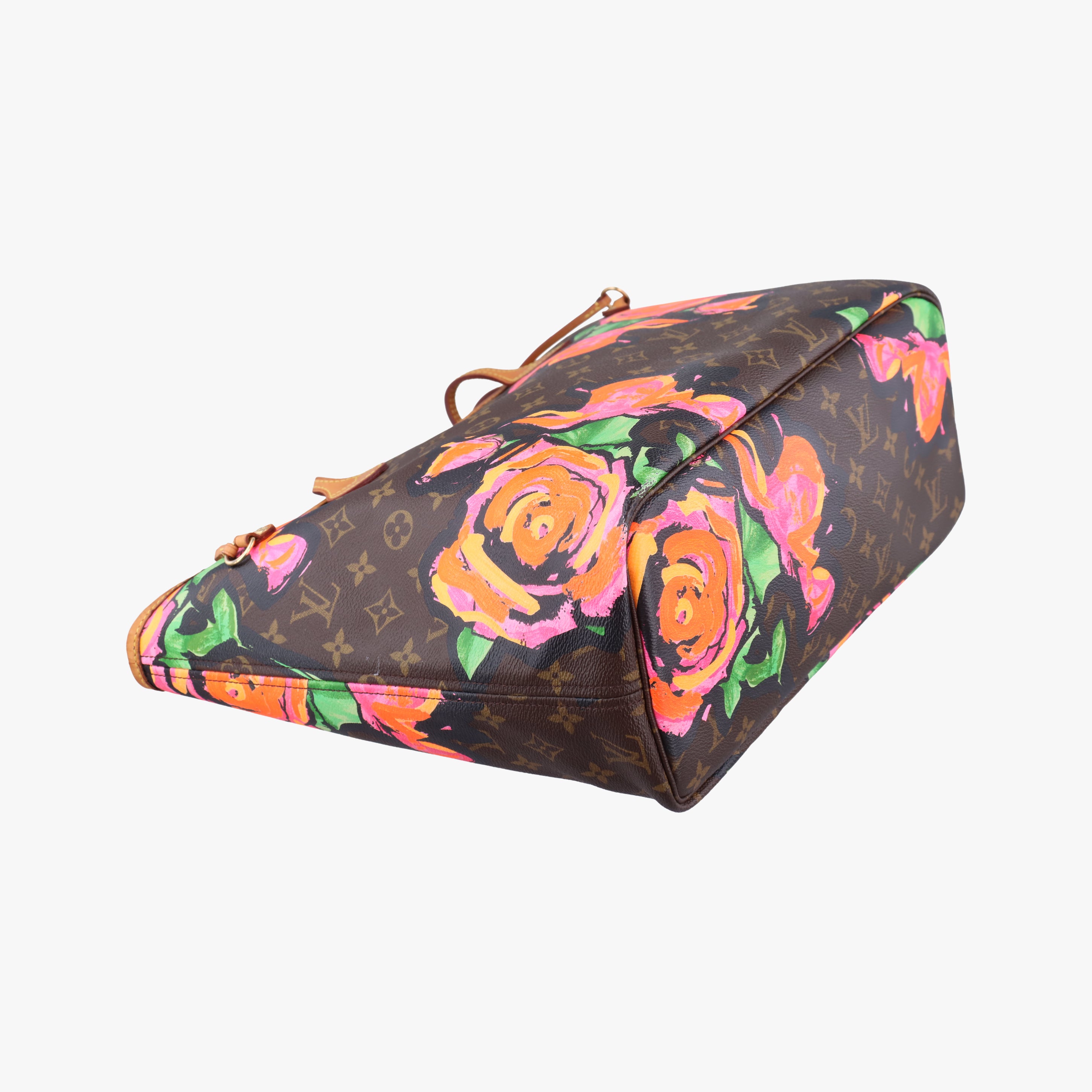 Secondhand Louis Vuitton Neverfull MM brown×multi Monogram rose M48613 clutchbag | stylenewstar