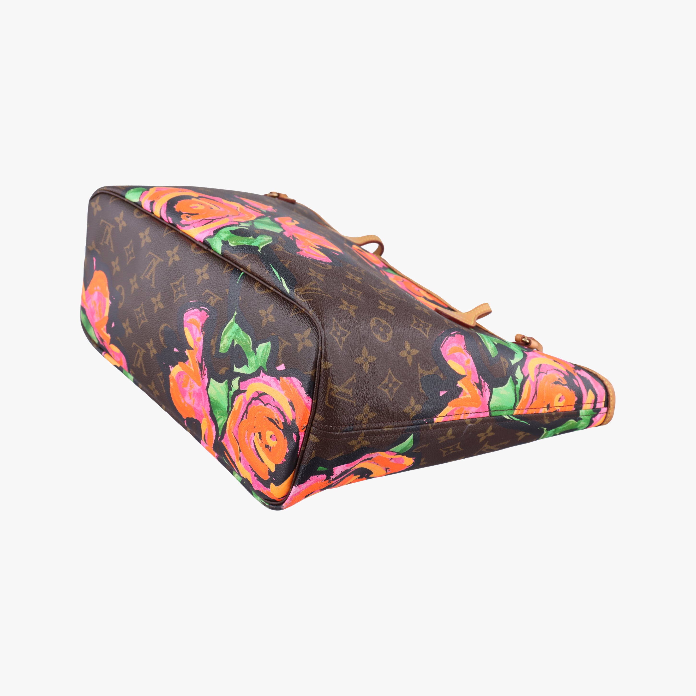 Secondhand Louis Vuitton Neverfull MM brown×multi Monogram rose M48613 clutchbag | stylenewstar