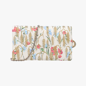 Pre-owned Christian Dior Lady Dior Chain Wallet Ivory/Multicolor Leather  shoulderbag | stylenewstar