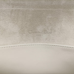 Pre-owned Christian Dior Lady Dior Chain Wallet Ivory/Multicolor Leather  shoulderbag | stylenewstar