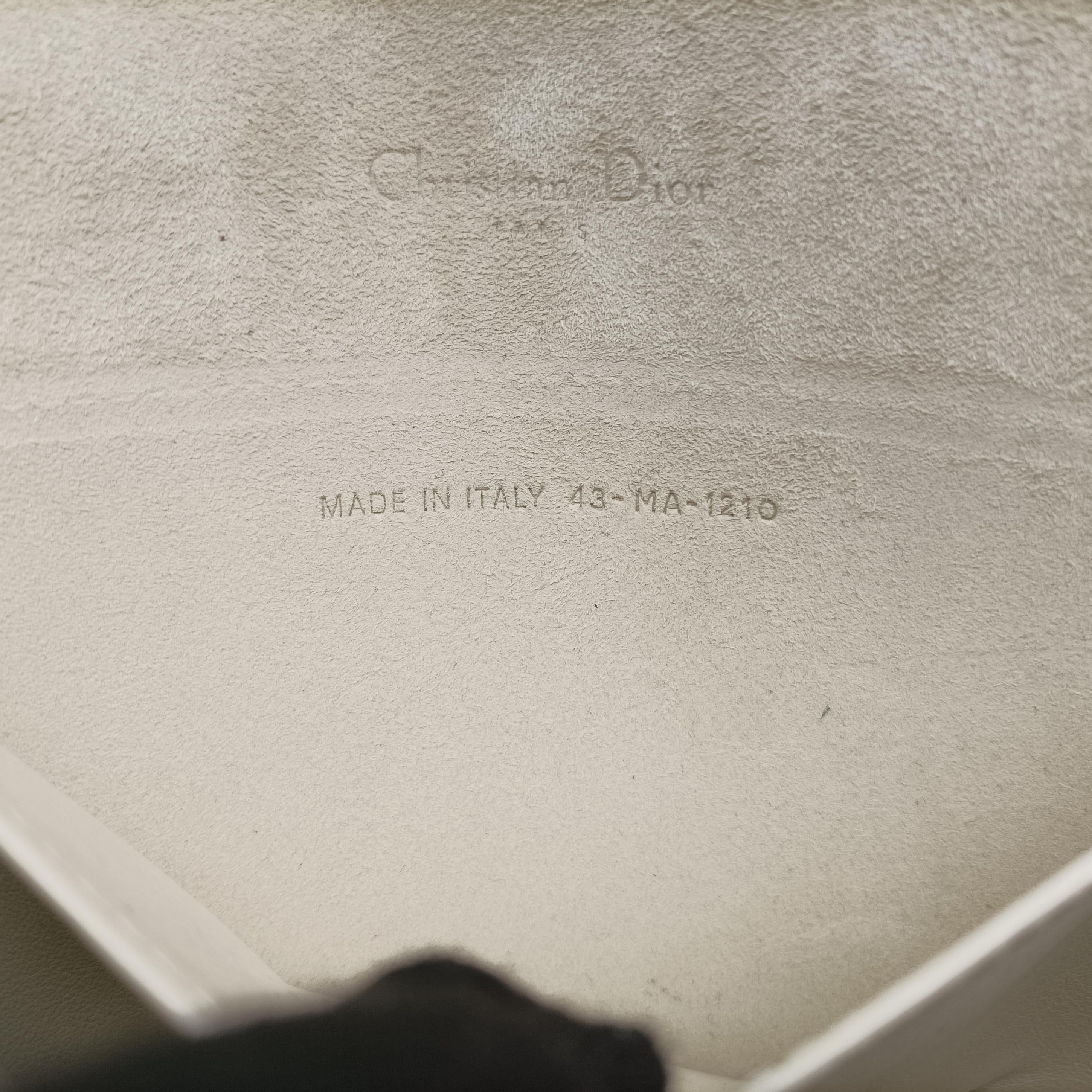 Pre-owned Christian Dior Lady Dior Chain Wallet Ivory/Multicolor Leather  shoulderbag | stylenewstar