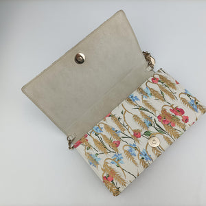 Pre-owned Christian Dior Lady Dior Chain Wallet Ivory/Multicolor Leather  shoulderbag | stylenewstar