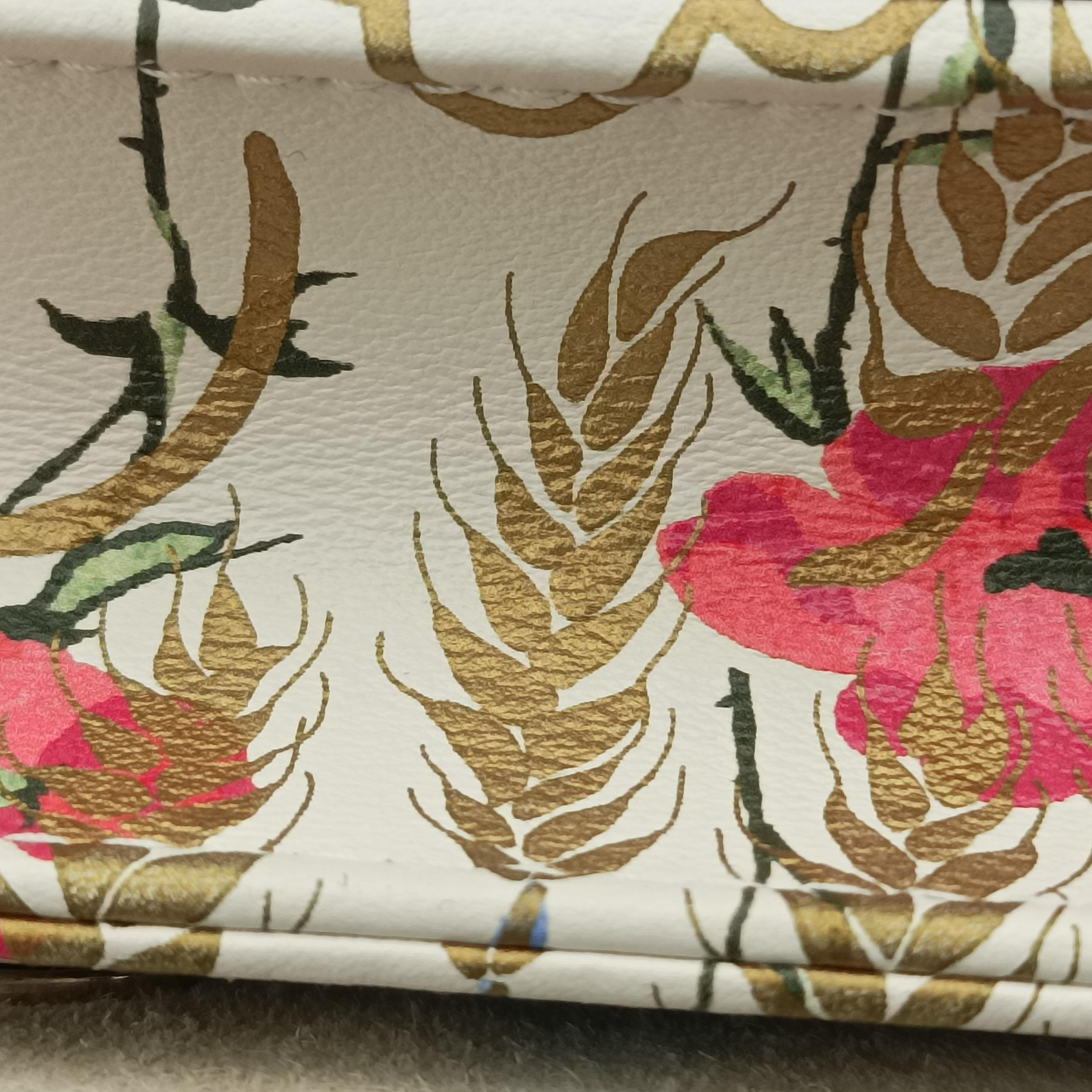 Pre-owned Christian Dior Lady Dior Chain Wallet Ivory/Multicolor Leather  shoulderbag | stylenewstar