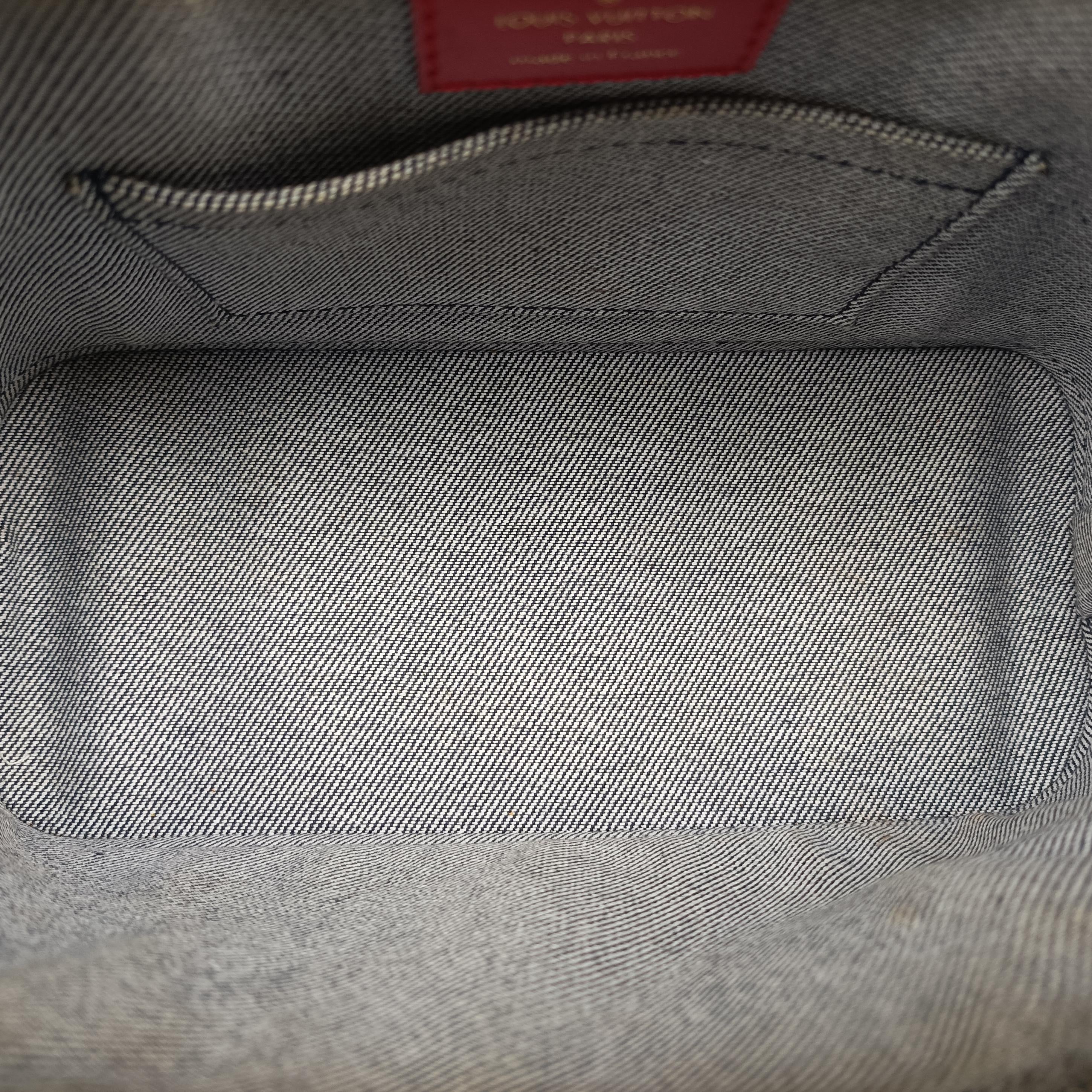 Pre-owned Louis Vuitton Alma BB DENIM×ROUGE Denim Monogram Patchwork M45042 shoulderbag | stylenewstar