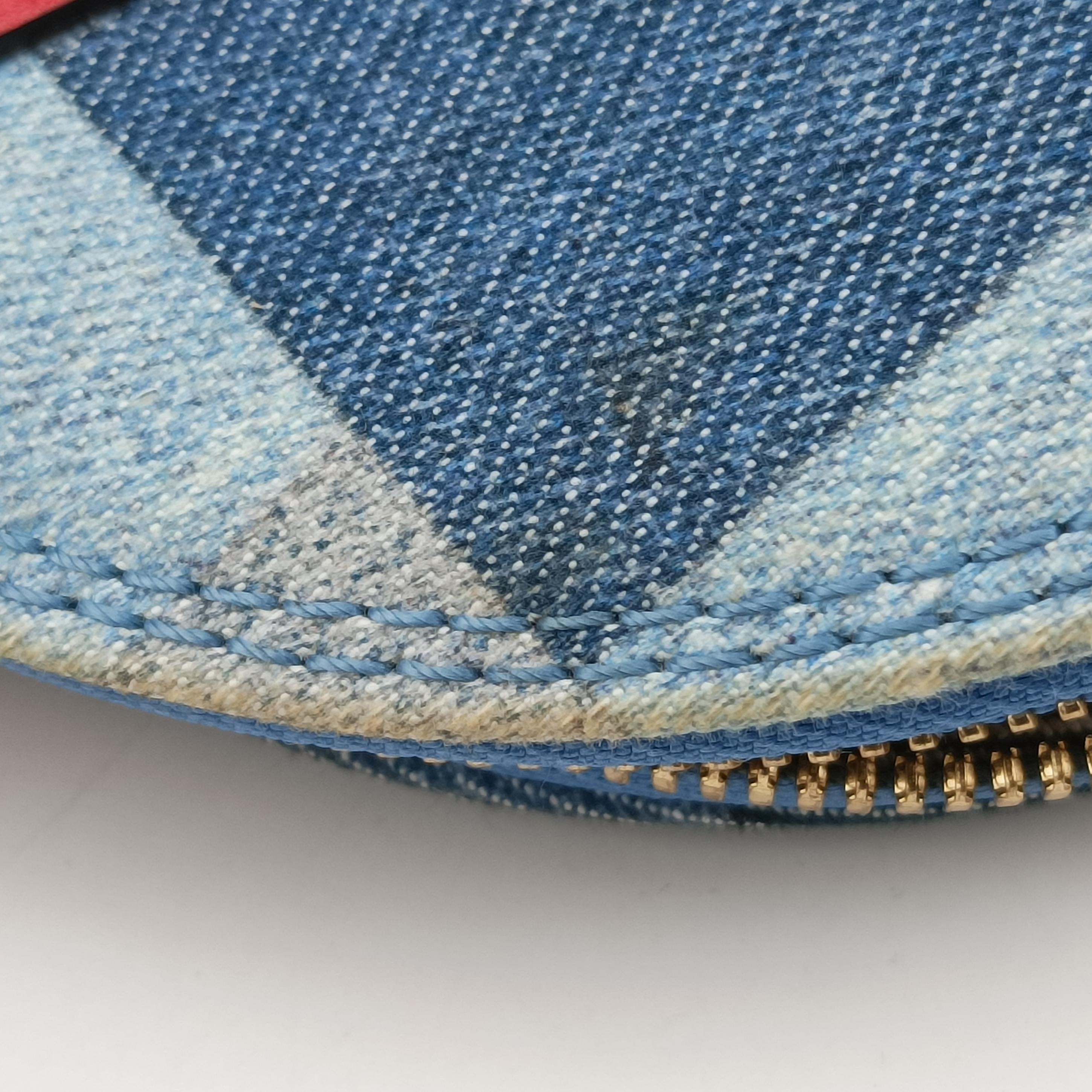 Pre-owned Louis Vuitton Alma BB DENIM×ROUGE Denim Monogram Patchwork M45042 shoulderbag | stylenewstar