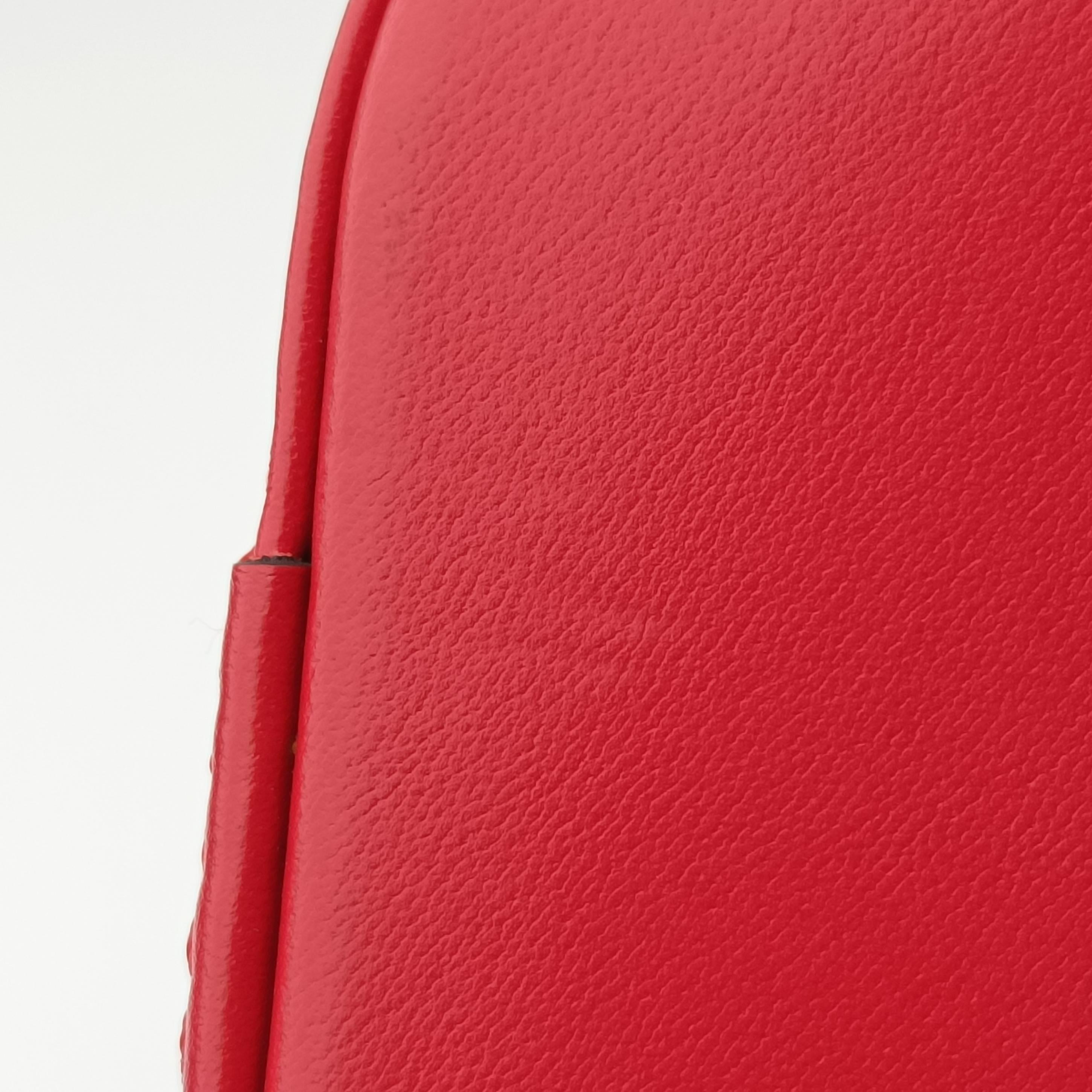 Pre-owned Louis Vuitton Alma BB DENIM×ROUGE Denim Monogram Patchwork M45042 shoulderbag | stylenewstar