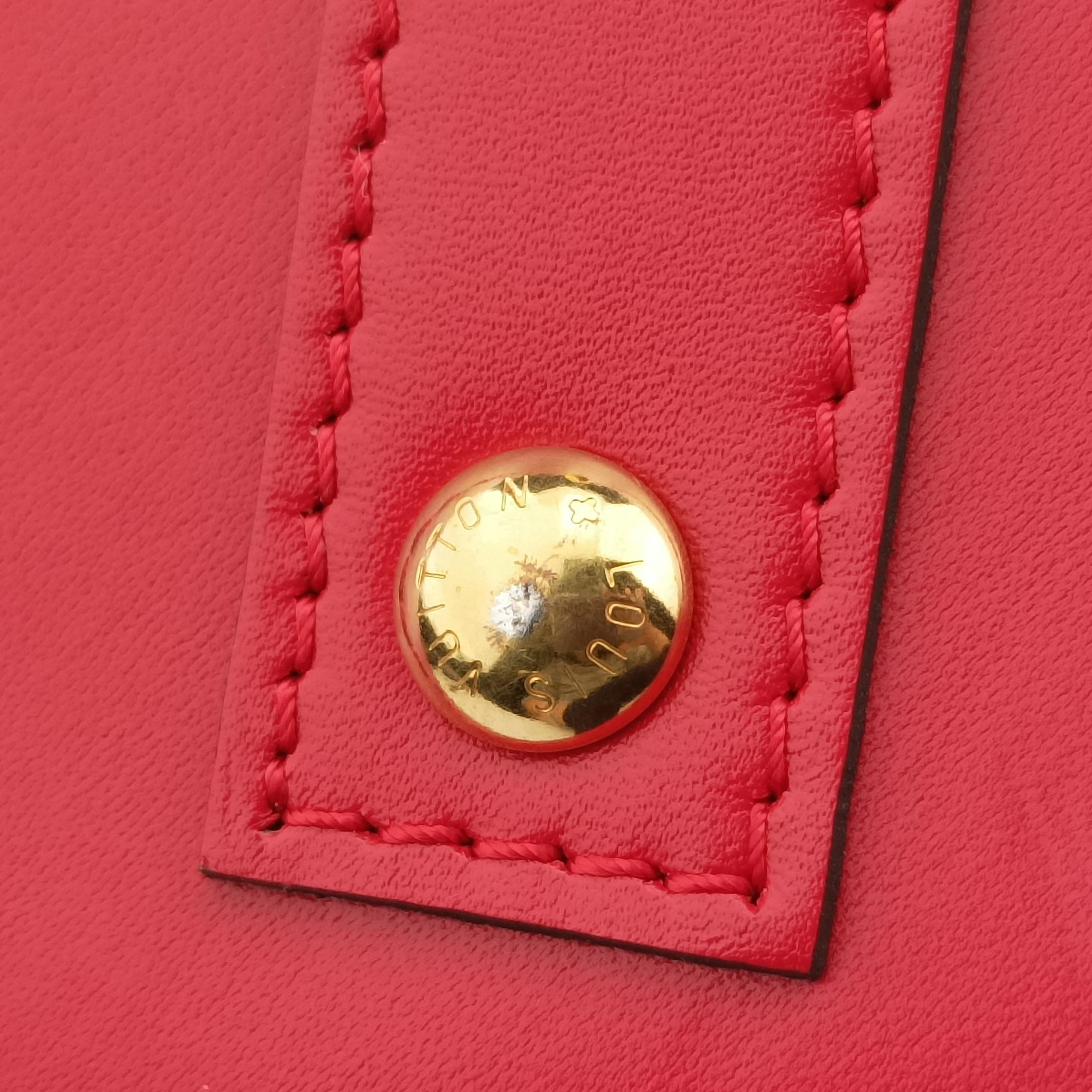 Pre-owned Louis Vuitton Alma BB DENIM×ROUGE Denim Monogram Patchwork M45042 shoulderbag | stylenewstar