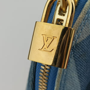 Pre-owned Louis Vuitton Alma BB DENIM×ROUGE Denim Monogram Patchwork M45042 shoulderbag | stylenewstar