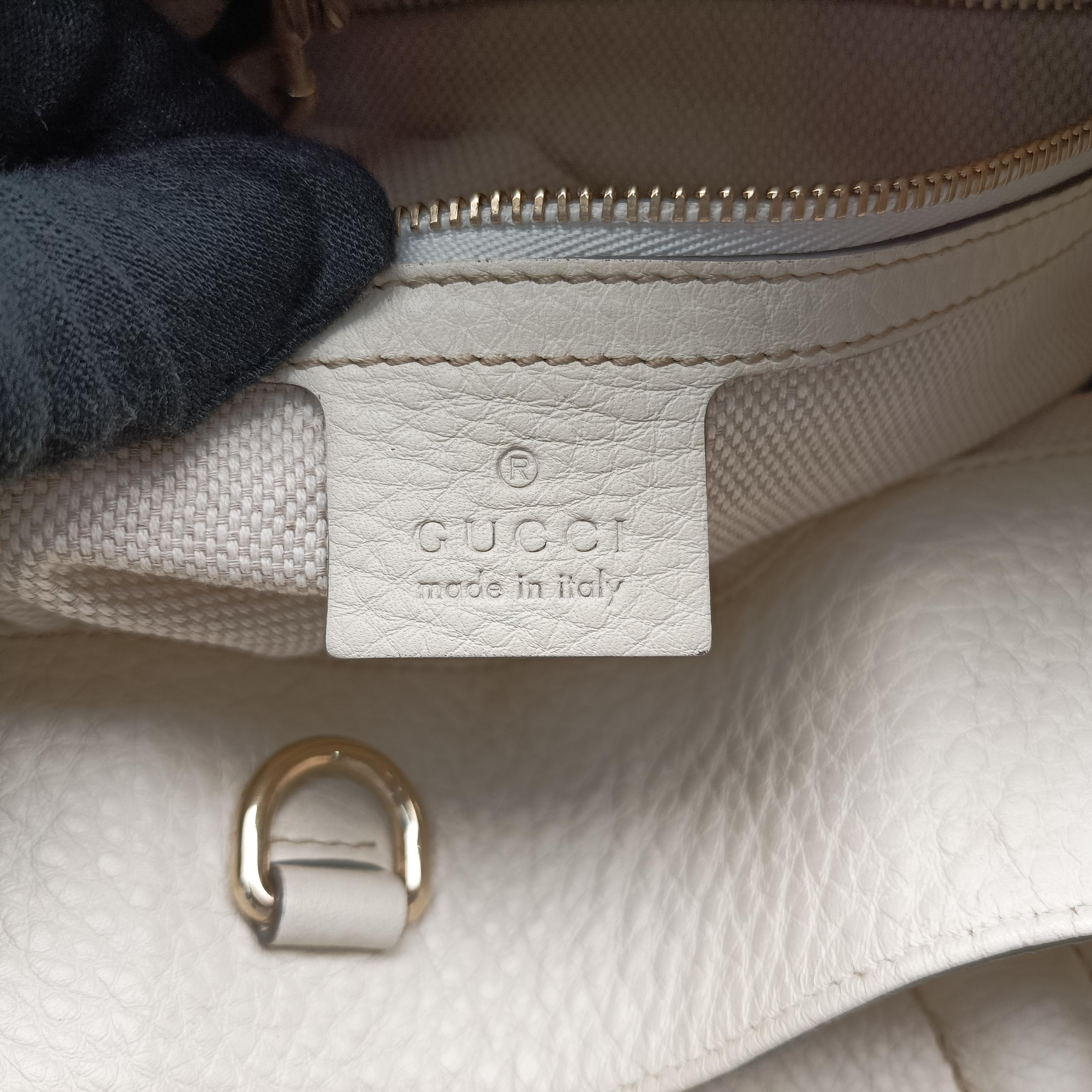 Secondhand Gucci Soho White Leather 308982 shoulderbag | stylenewstar