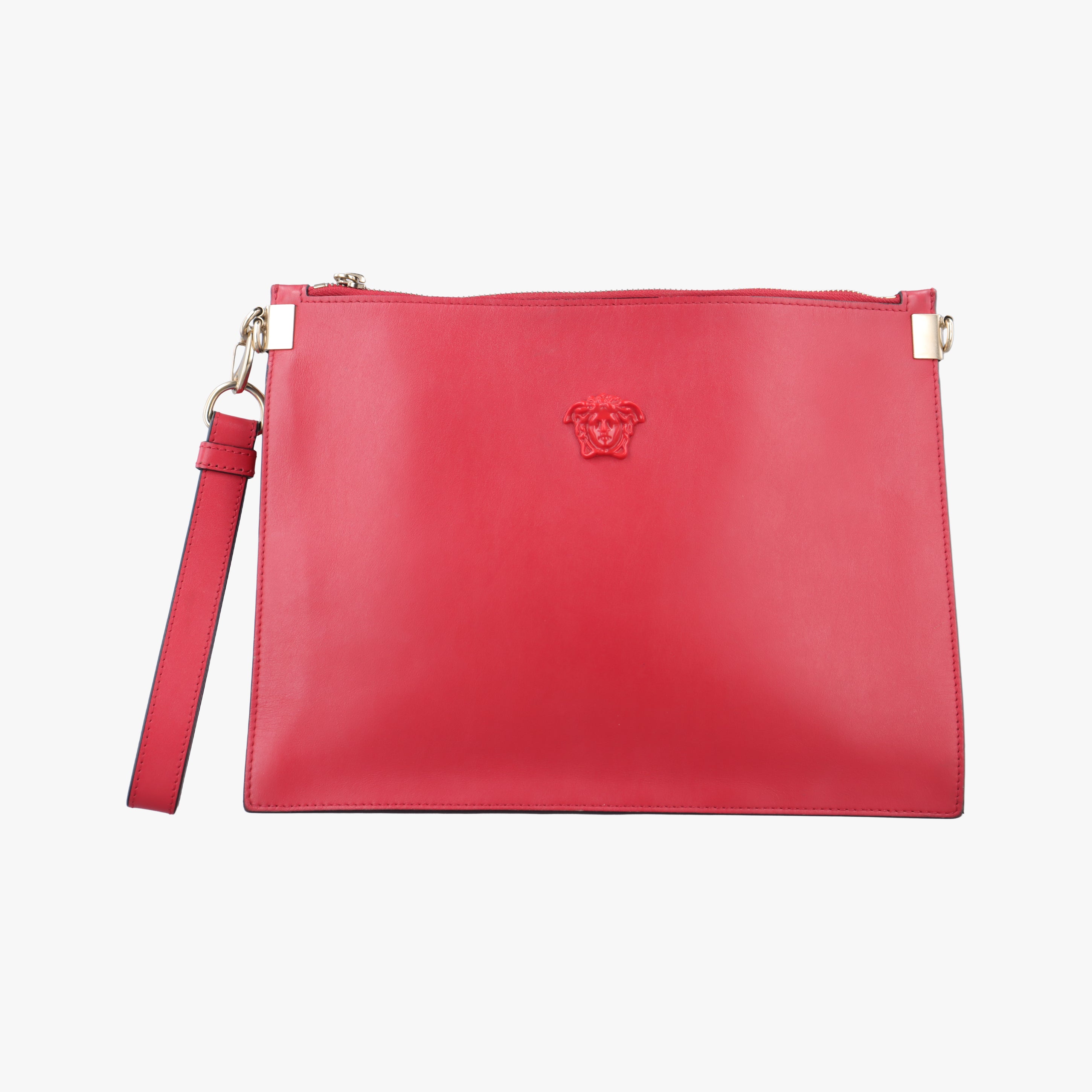 Secondhand VERSACE La Medusa Red Leather  shoulderbag | stylenewstar