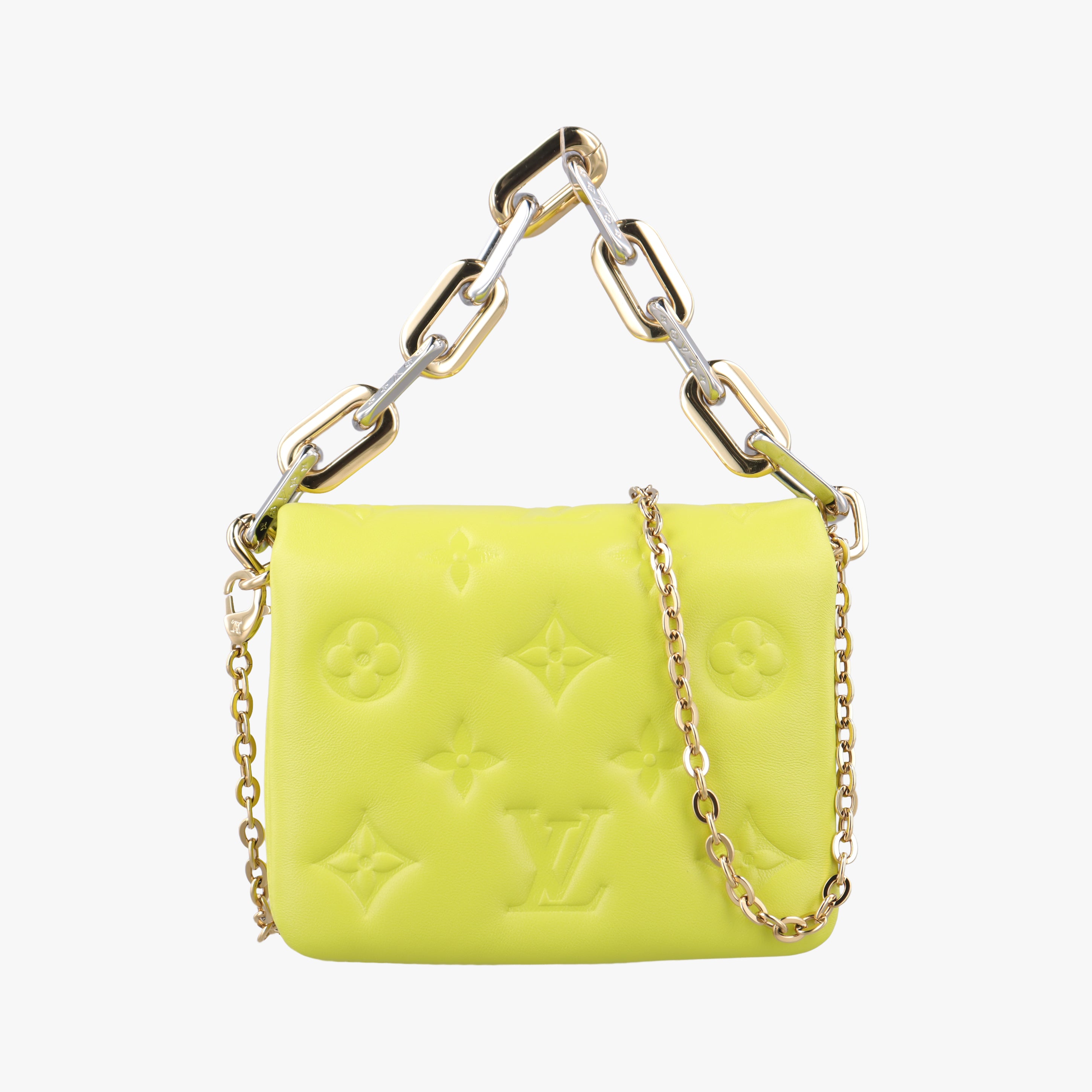 Vintage Louis Vuitton COUSSIN Vert Acide Green lambskin M82292 shoulderbag | stylenewstar