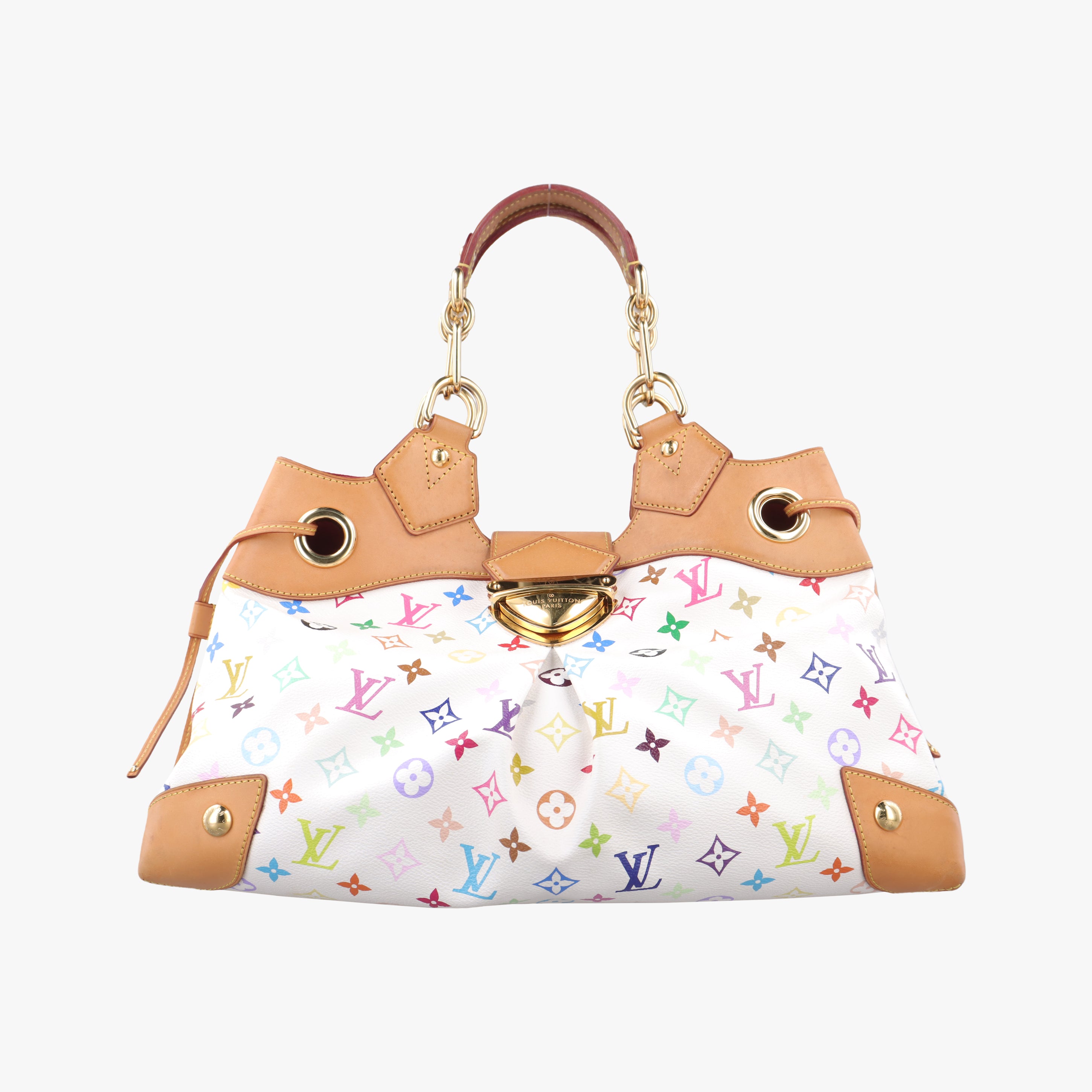 Pre-owned Louis Vuitton URSULA White Monogram Multicolor M40123 shoulderbag | stylenewstar