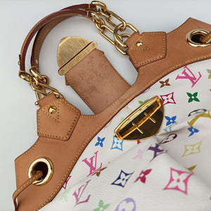 Pre-owned Louis Vuitton URSULA White Monogram Multicolor M40123 shoulderbag | stylenewstar