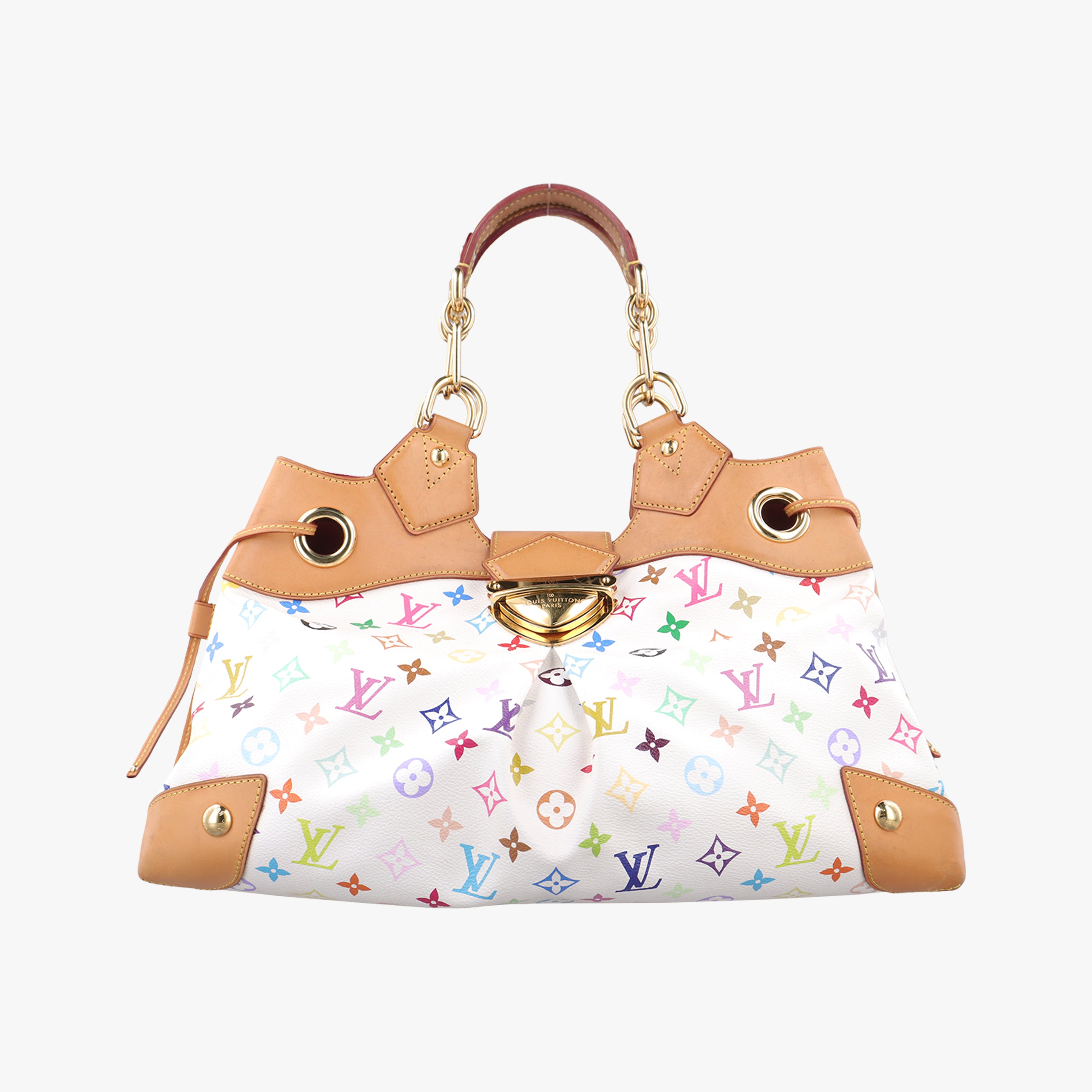 Pre-owned Louis Vuitton URSULA White Monogram Multicolor M40123 shoulderbag | stylenewstar