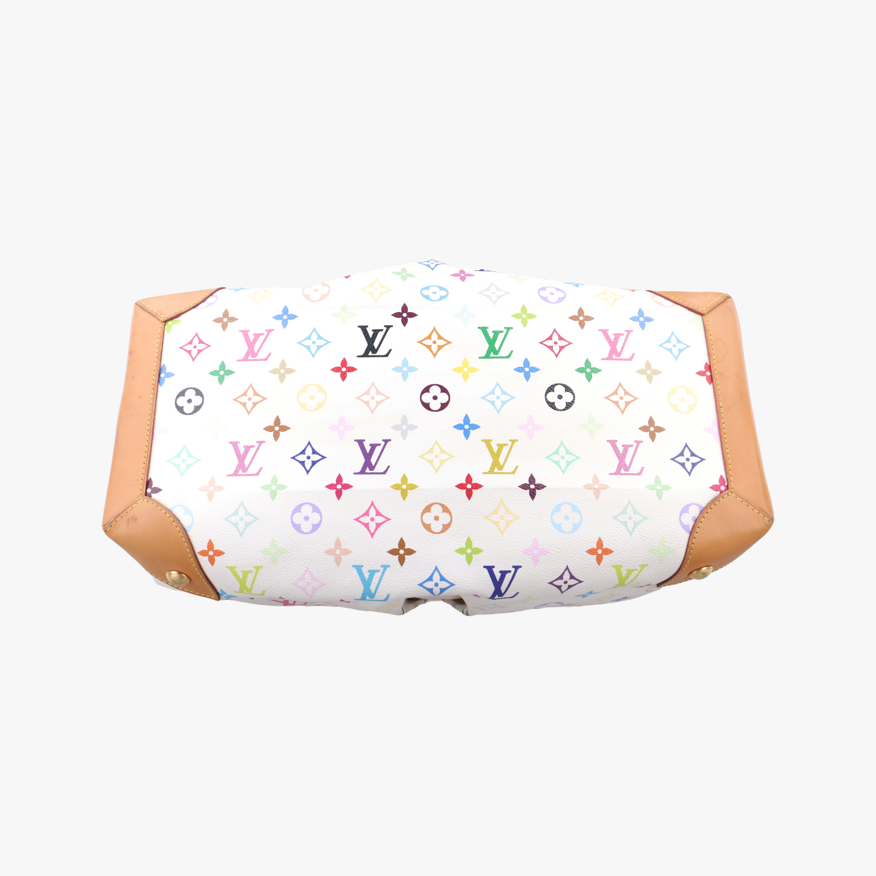 Pre-owned Louis Vuitton URSULA White Monogram Multicolor M40123 shoulderbag | stylenewstar