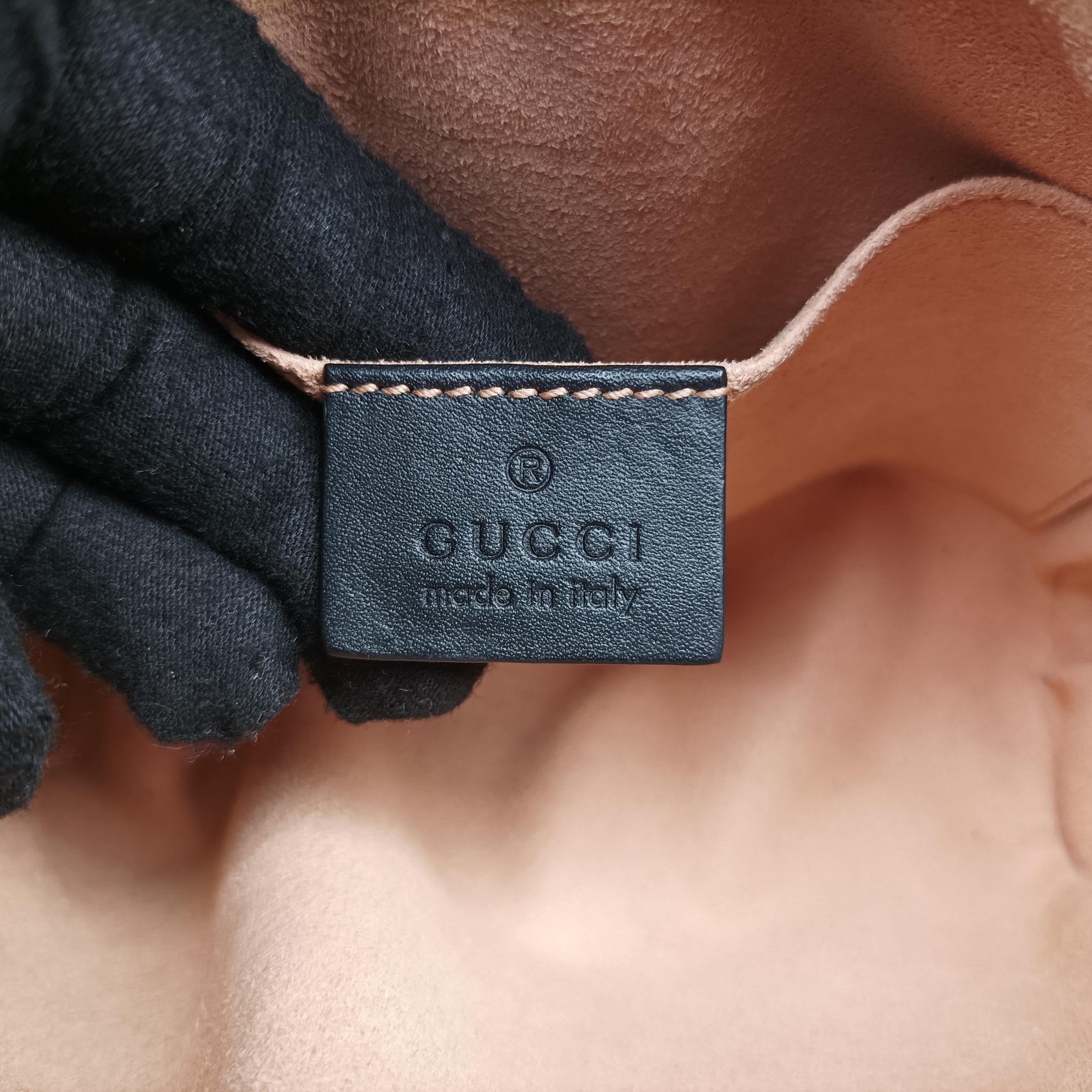 Pre-owned Gucci Ophidia Red×Black Suede× Leather 517076 bum bag/waist bag | stylenewstar