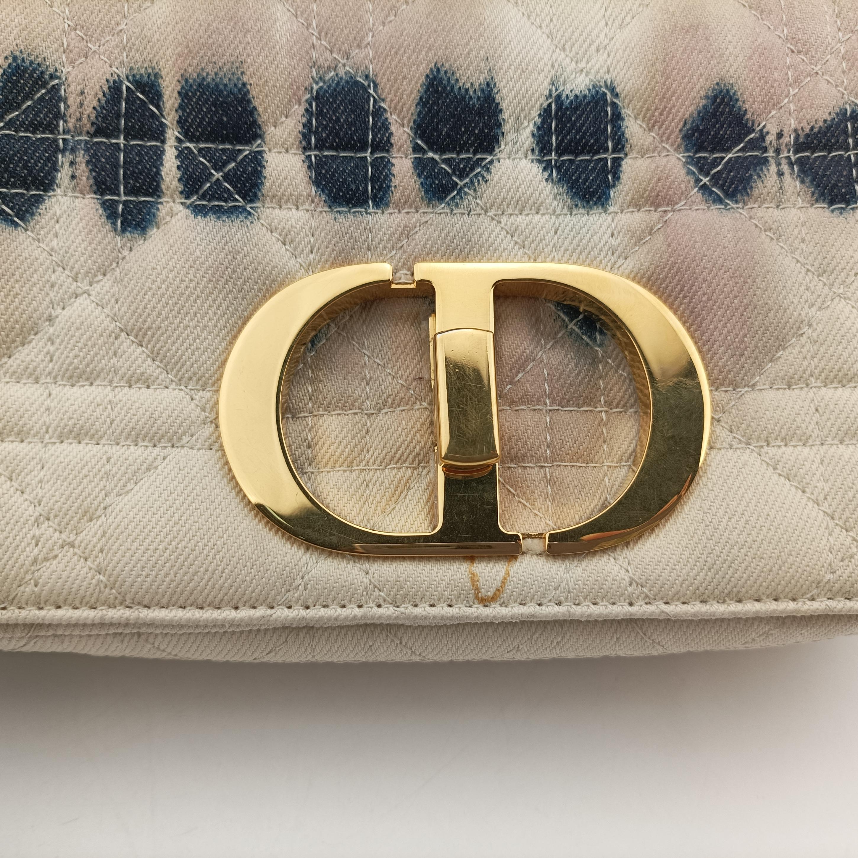 Pre-owned Christian Dior Dior Caro Small Multicolour Canvas  shoulderbag | stylenewstar