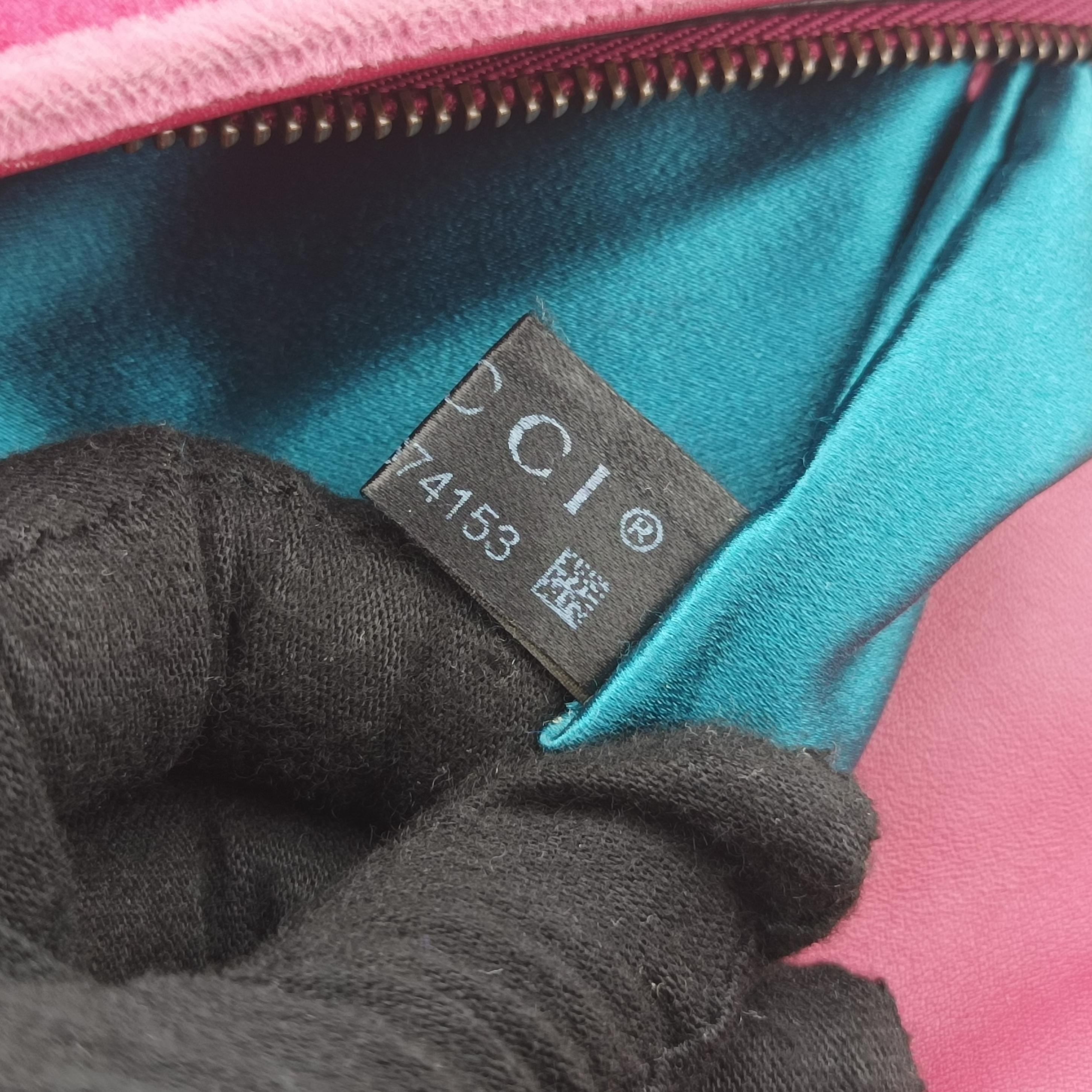 Secondhand Gucci GG Marmont Pink Velour×Sequins 443497 shoulderbag | stylenewstar