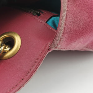 Secondhand Gucci GG Marmont Pink Velour×Sequins 443497 shoulderbag | stylenewstar