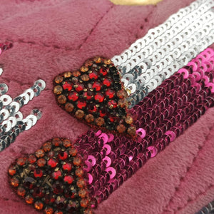 Secondhand Gucci GG Marmont Pink Velour×Sequins 443497 shoulderbag | stylenewstar