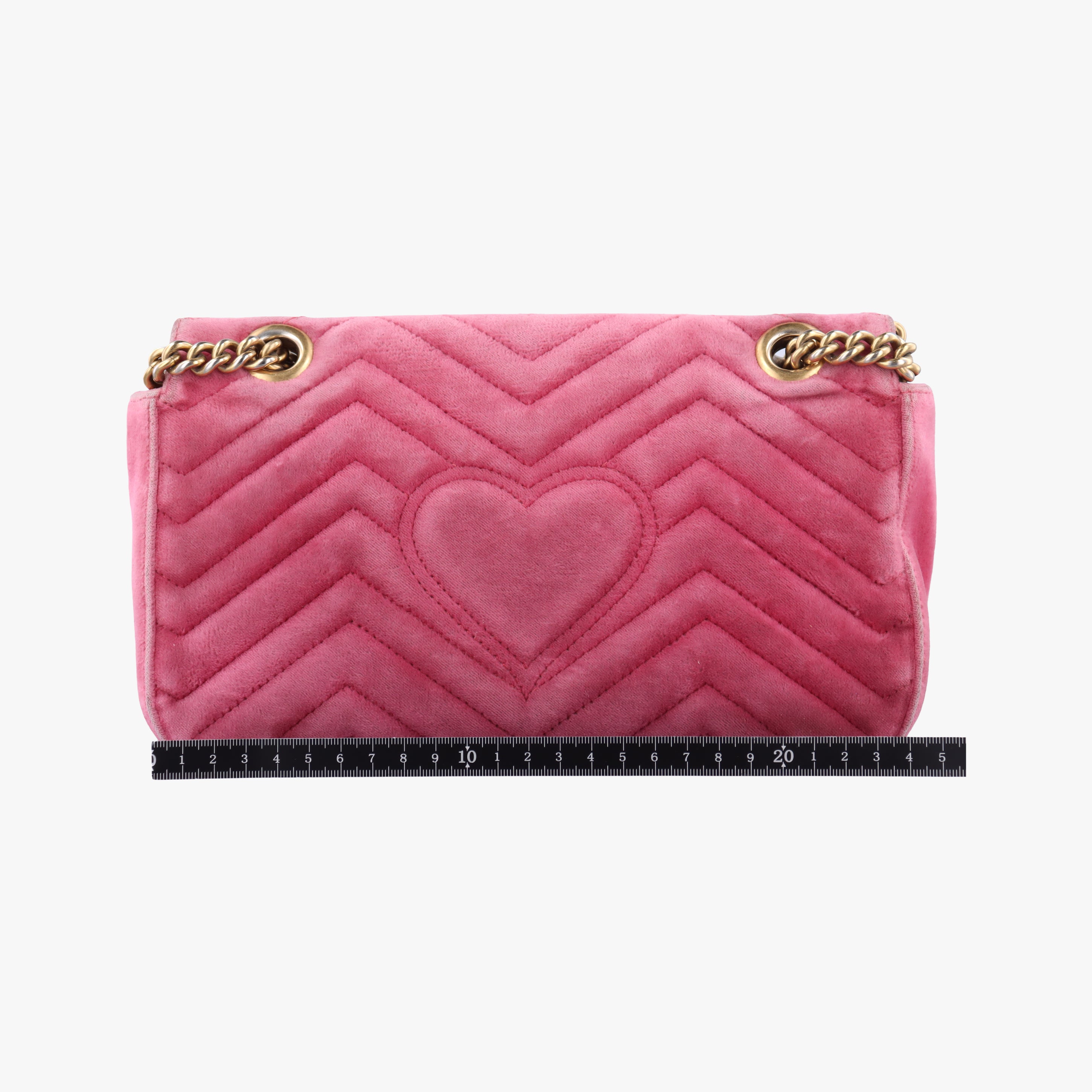Secondhand Gucci GG Marmont Pink Velour×Sequins 443497 shoulderbag | stylenewstar