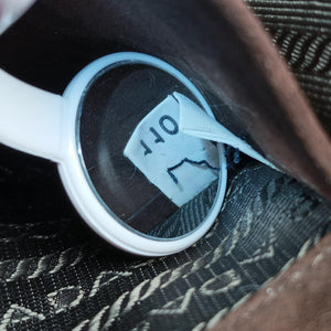 Secondhand Prada Animalier Cahier Lions Head Yellow×Brown Velvet 1BD089 shoulderbag | stylenewstar