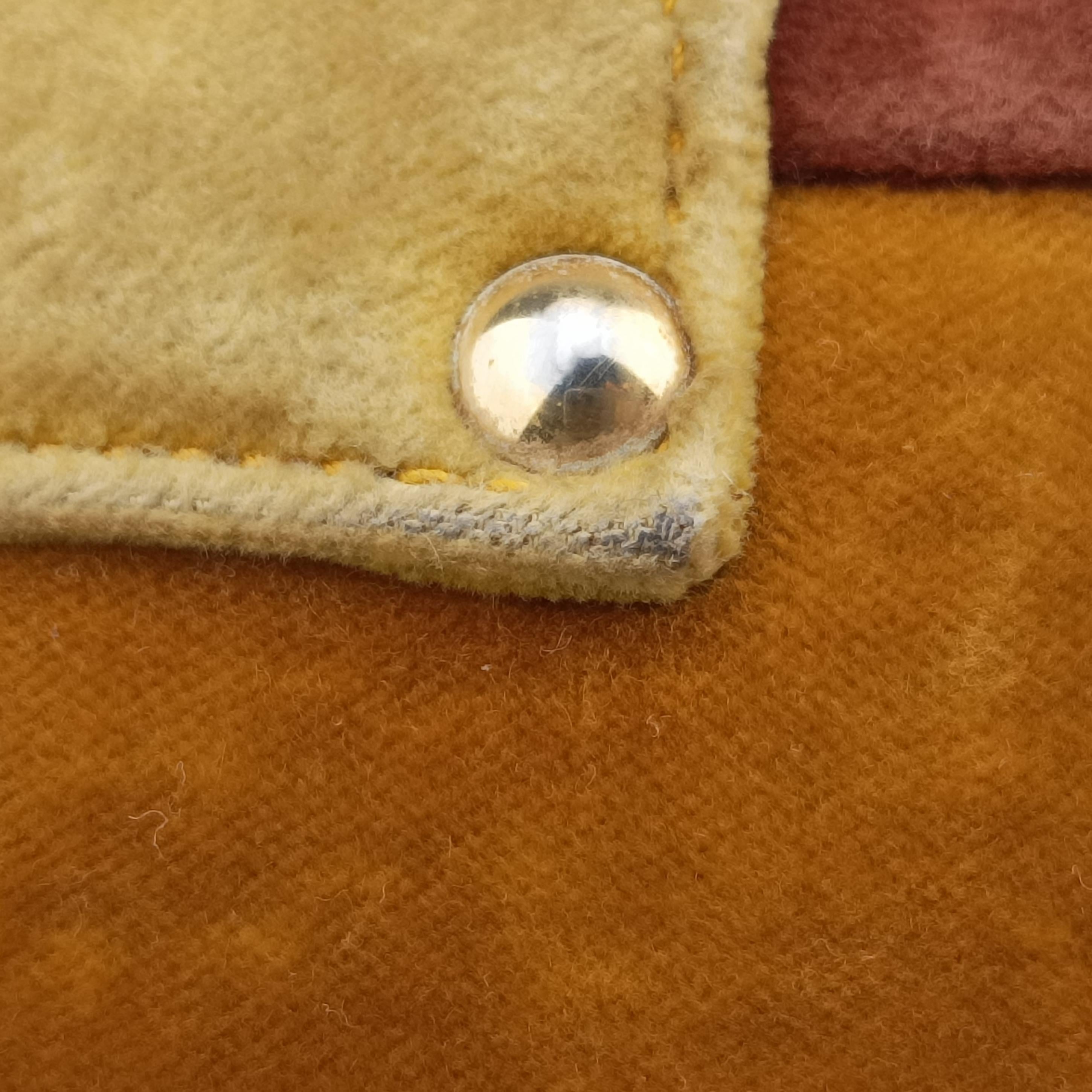 Secondhand Prada Animalier Cahier Lions Head Yellow×Brown Velvet 1BD089 shoulderbag | stylenewstar