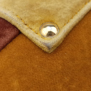 Secondhand Prada Animalier Cahier Lions Head Yellow×Brown Velvet 1BD089 shoulderbag | stylenewstar