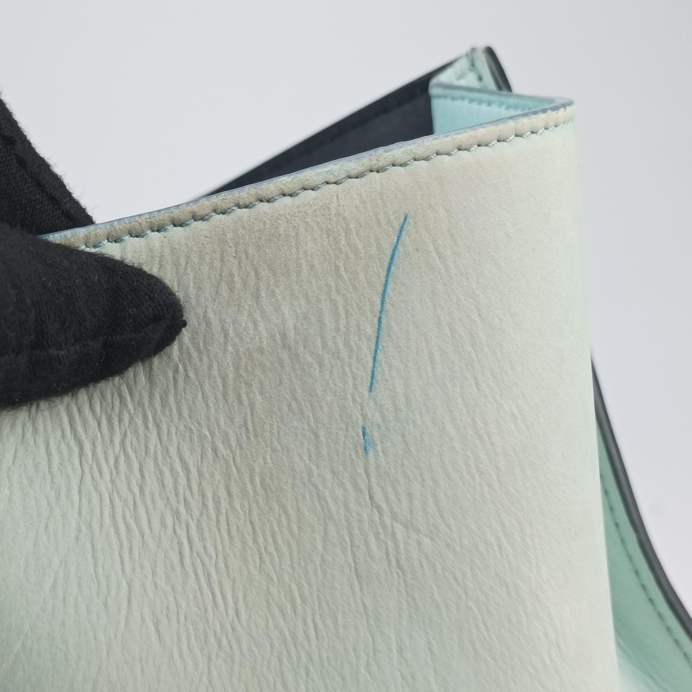 Pre-owned Celine Trapèze Beige x Black x Green Leather x suede  shoulderbag | stylenewstar