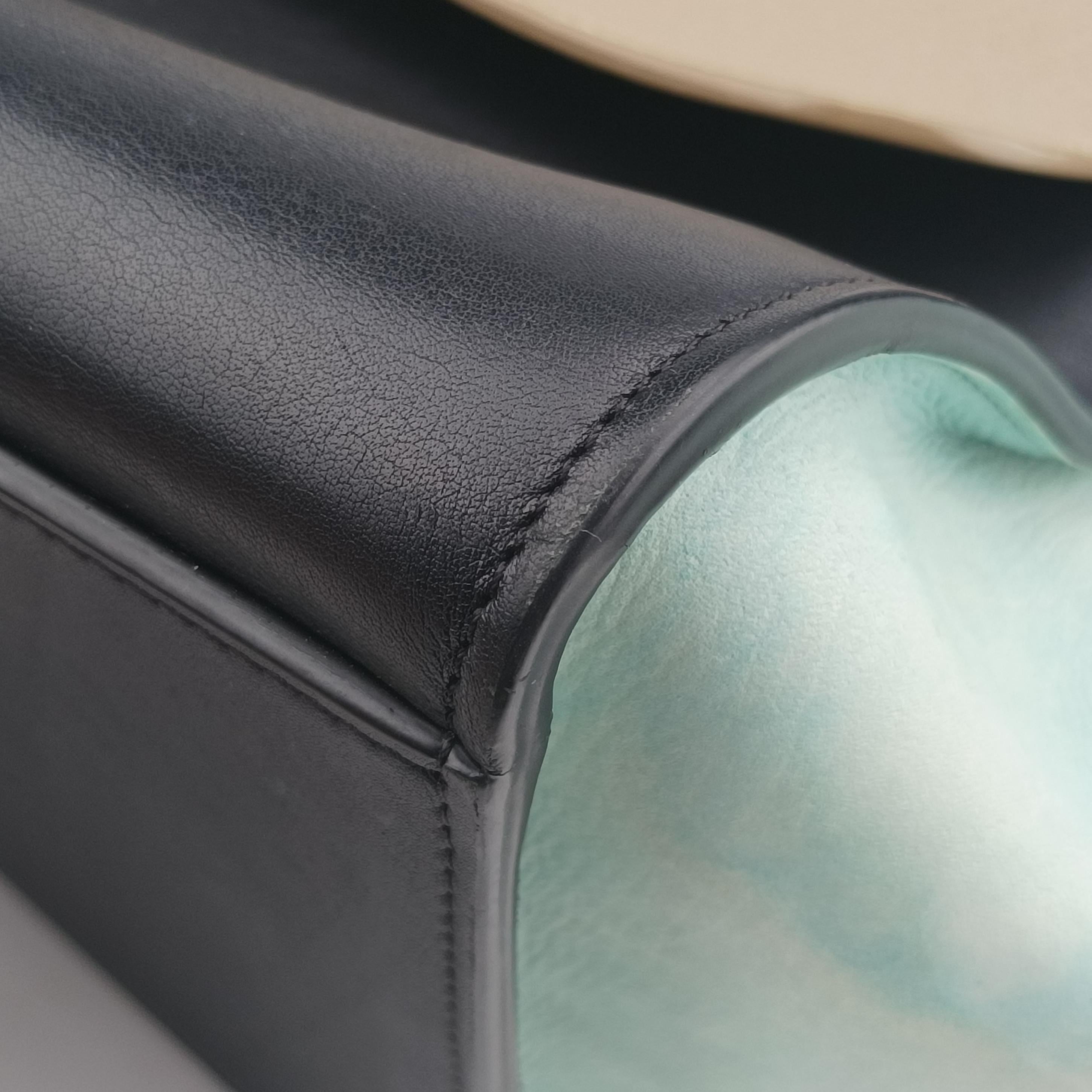 Pre-owned Celine Trapèze Beige x Black x Green Leather x suede  shoulderbag | stylenewstar