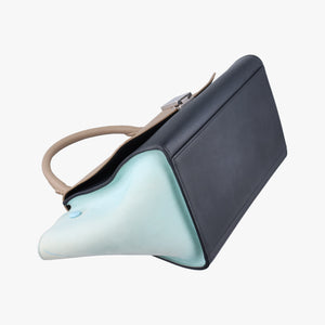 Pre-owned Celine Trapèze Beige x Black x Green Leather x suede  shoulderbag | stylenewstar