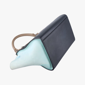 Pre-owned Celine Trapèze Beige x Black x Green Leather x suede  shoulderbag | stylenewstar