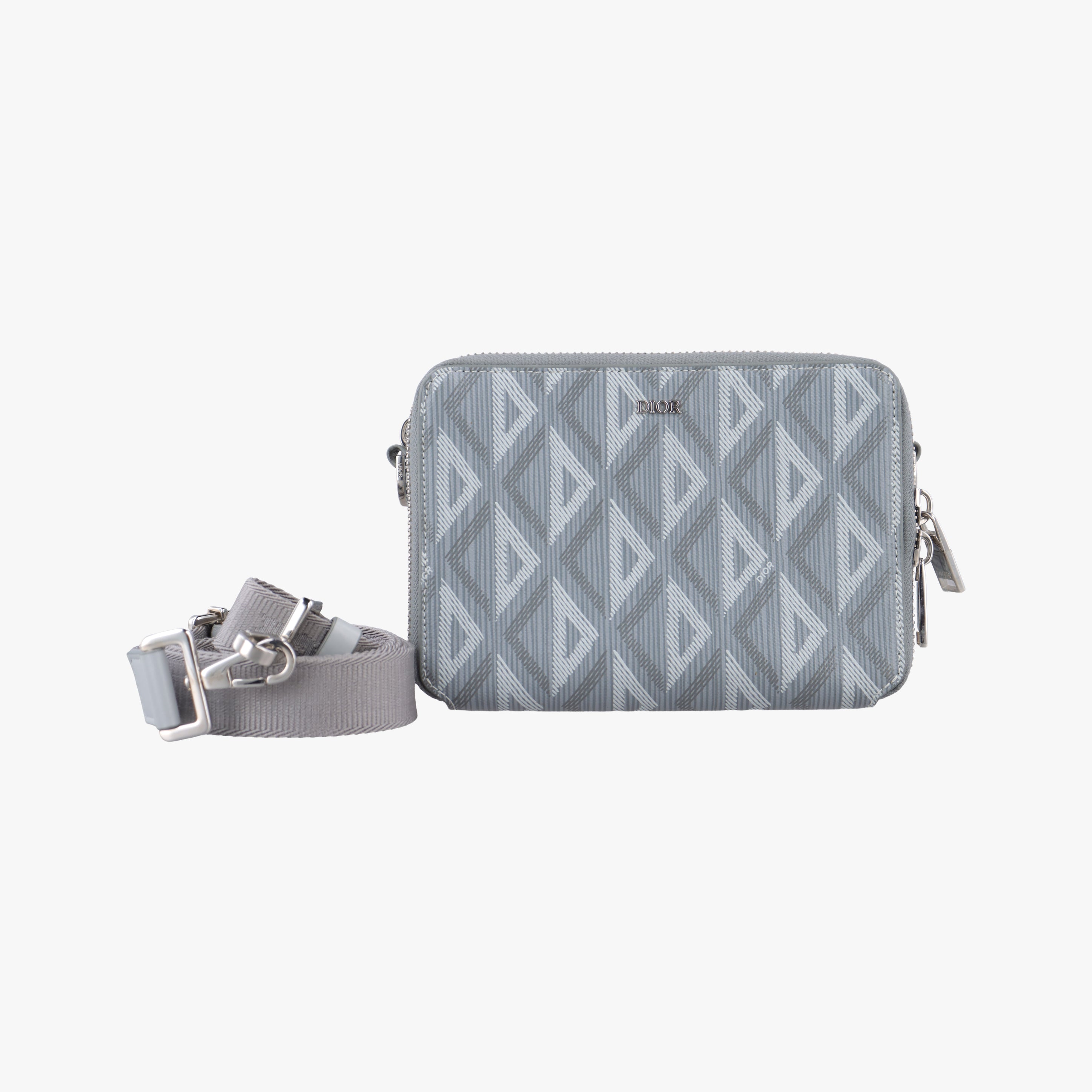 Secondhand Christian Dior messenger pouch Gray×Multicolour Leather  shoulderbag | stylenewstar