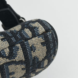 Secondhand Christian Dior saddle Navy x Gray Jacquard  bum bag/waist bag | stylenewstar