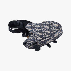 Secondhand Christian Dior saddle Navy x Gray Jacquard  bum bag/waist bag | stylenewstar