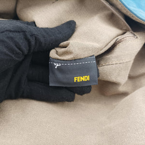 Pre-owned Fendi Big Mamma Forever Flap Blue Leather 8BR638 shoulderbag | stylenewstar