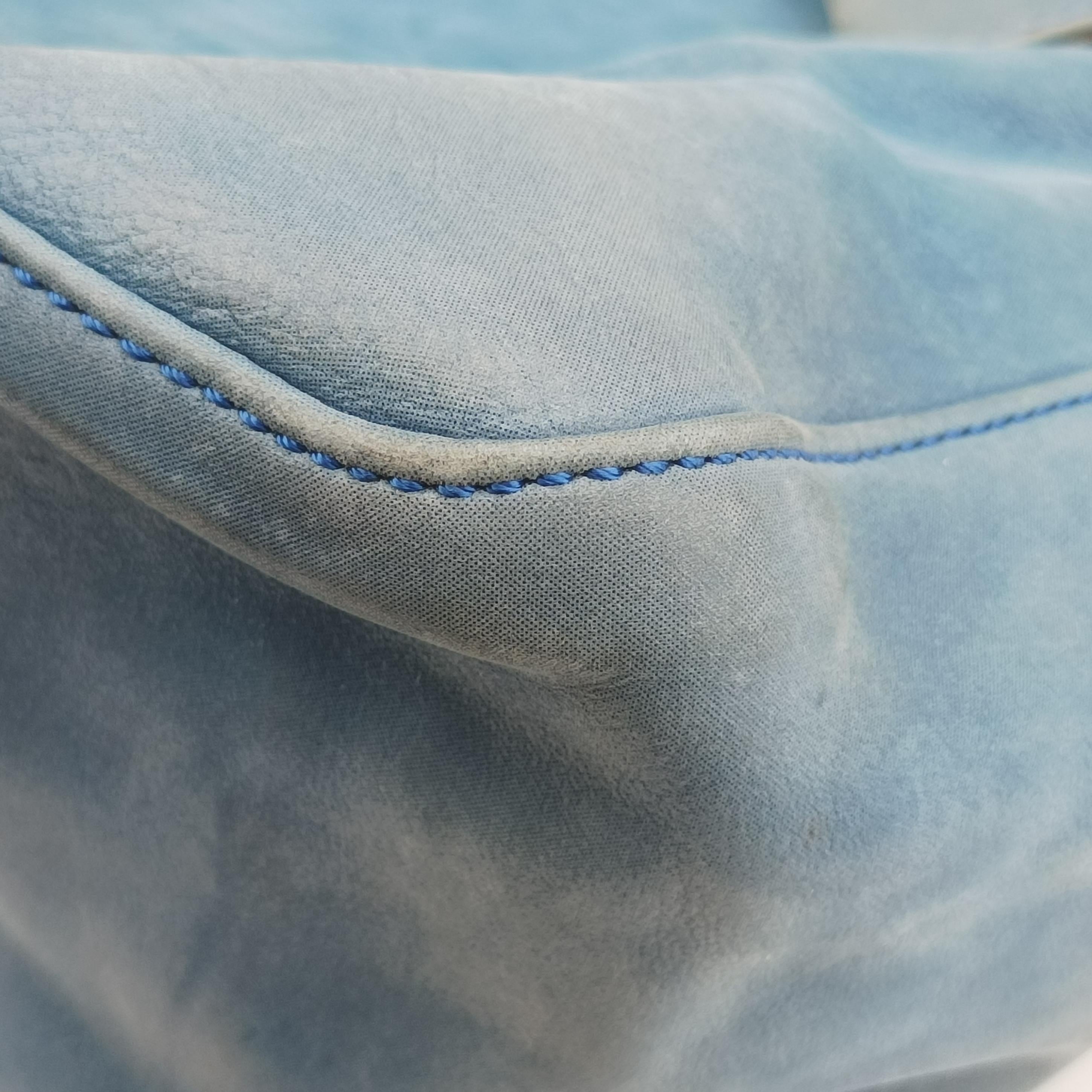 Pre-owned Fendi Big Mamma Forever Flap Blue Leather 8BR638 shoulderbag | stylenewstar