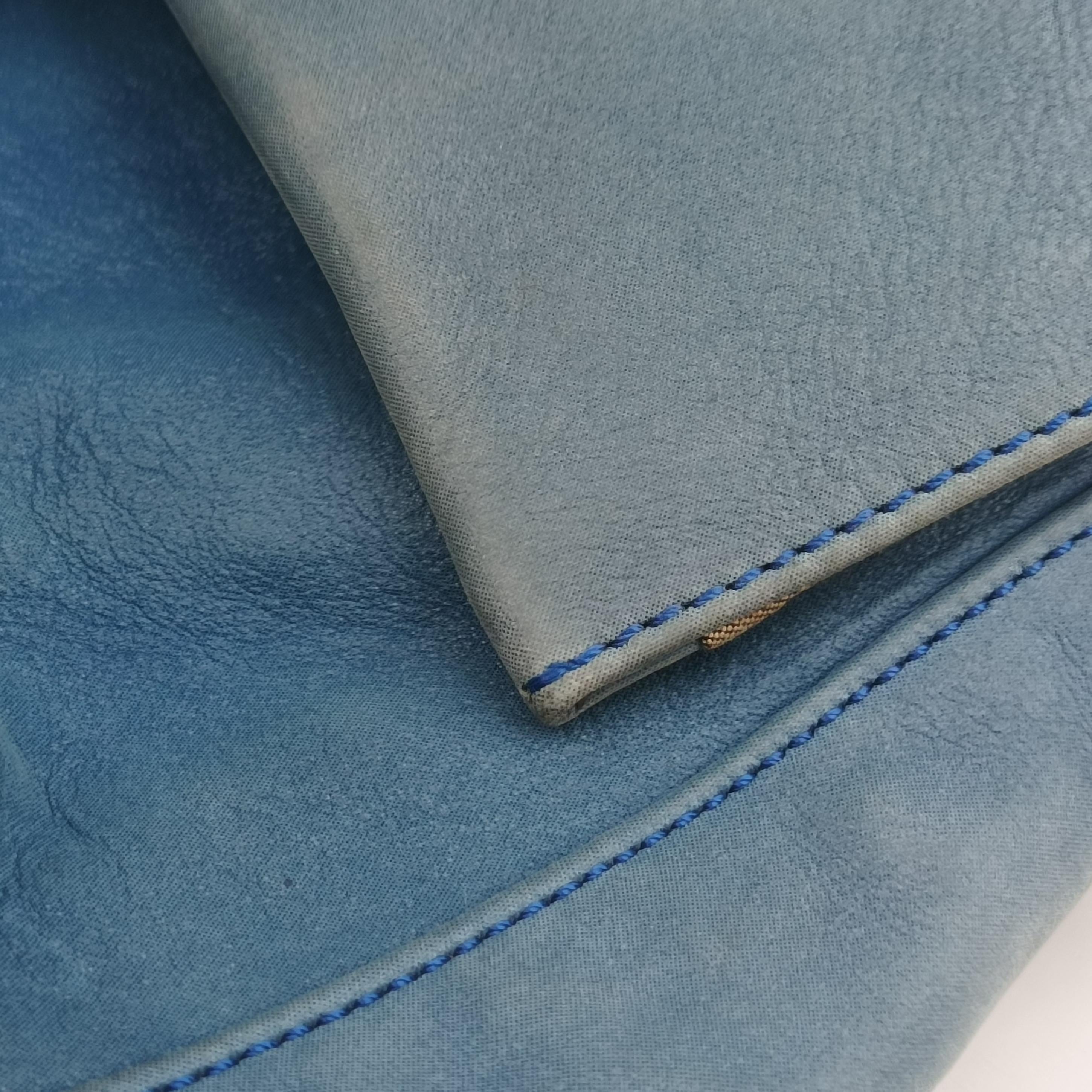 Pre-owned Fendi Big Mamma Forever Flap Blue Leather 8BR638 shoulderbag | stylenewstar