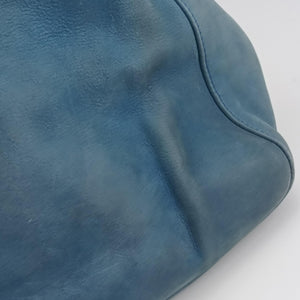 Pre-owned Fendi Big Mamma Forever Flap Blue Leather 8BR638 shoulderbag | stylenewstar