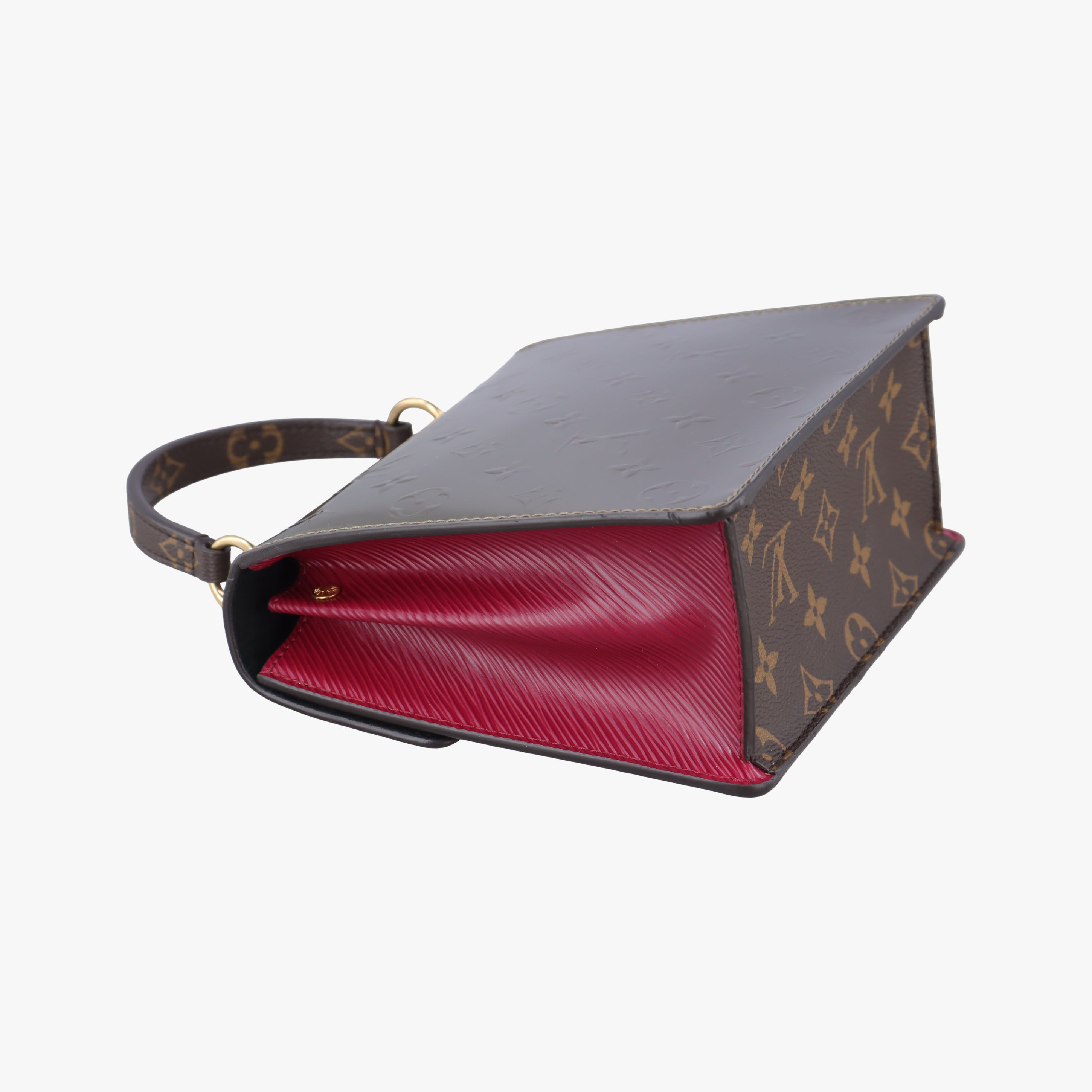 Pre-owned Louis Vuitton Spring Street PM CHAMPAGNE METALLISE Vernis M90502 shoulderbag | stylenewstar