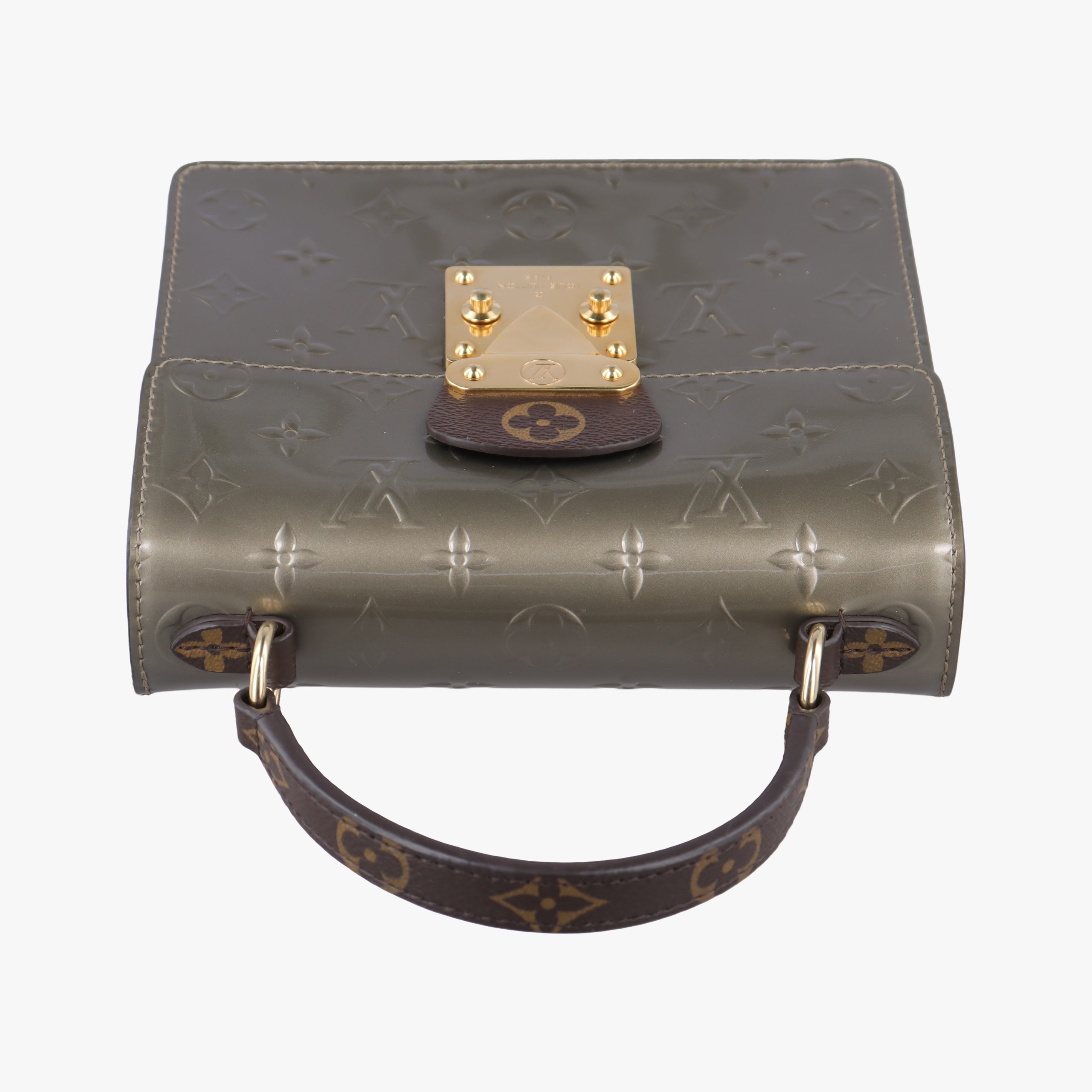 Pre-owned Louis Vuitton Spring Street PM CHAMPAGNE METALLISE Vernis M90502 shoulderbag | stylenewstar