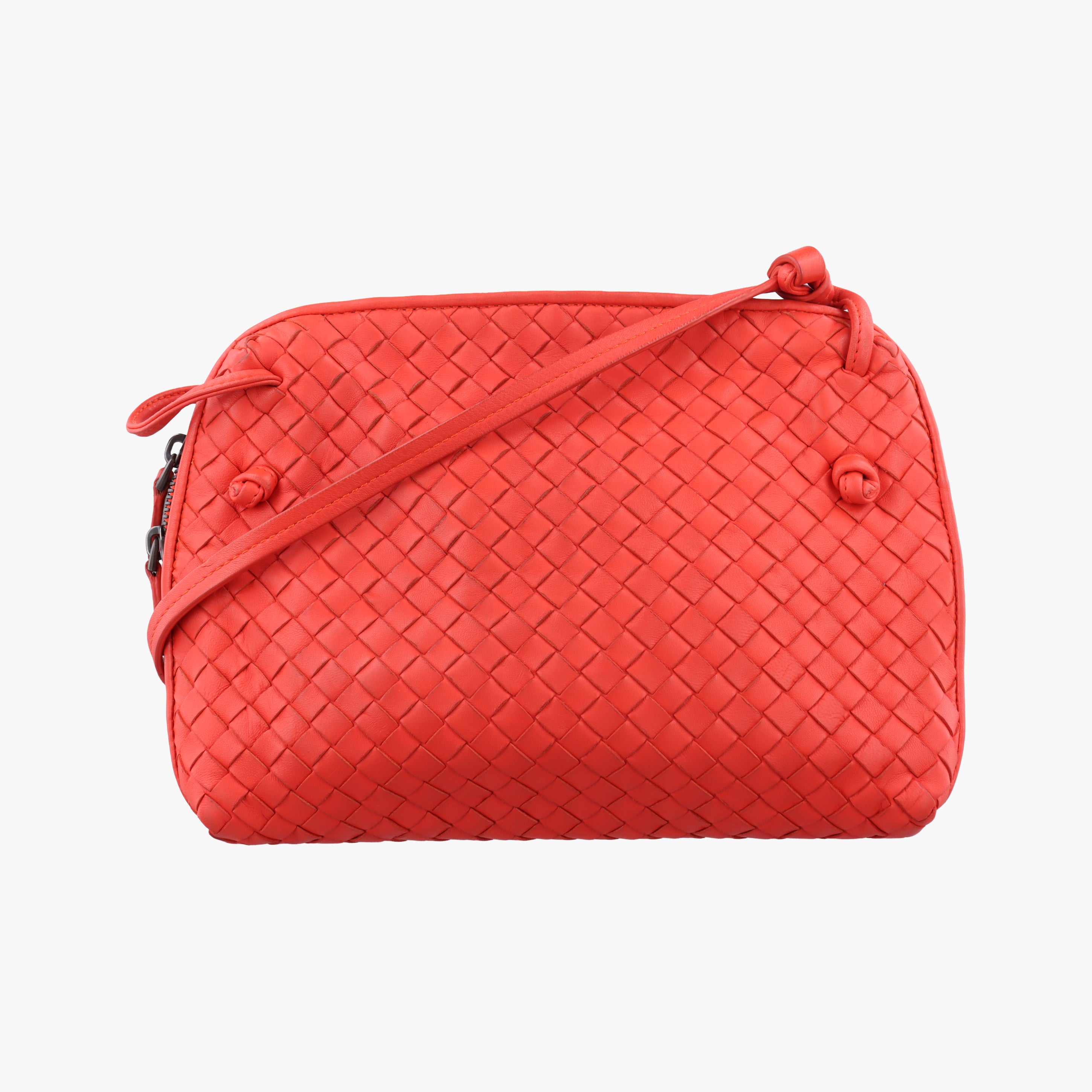 Vintage Bottega Veneta NODINI Intrecciato Orange lambskin  shoulderbag | stylenewstar