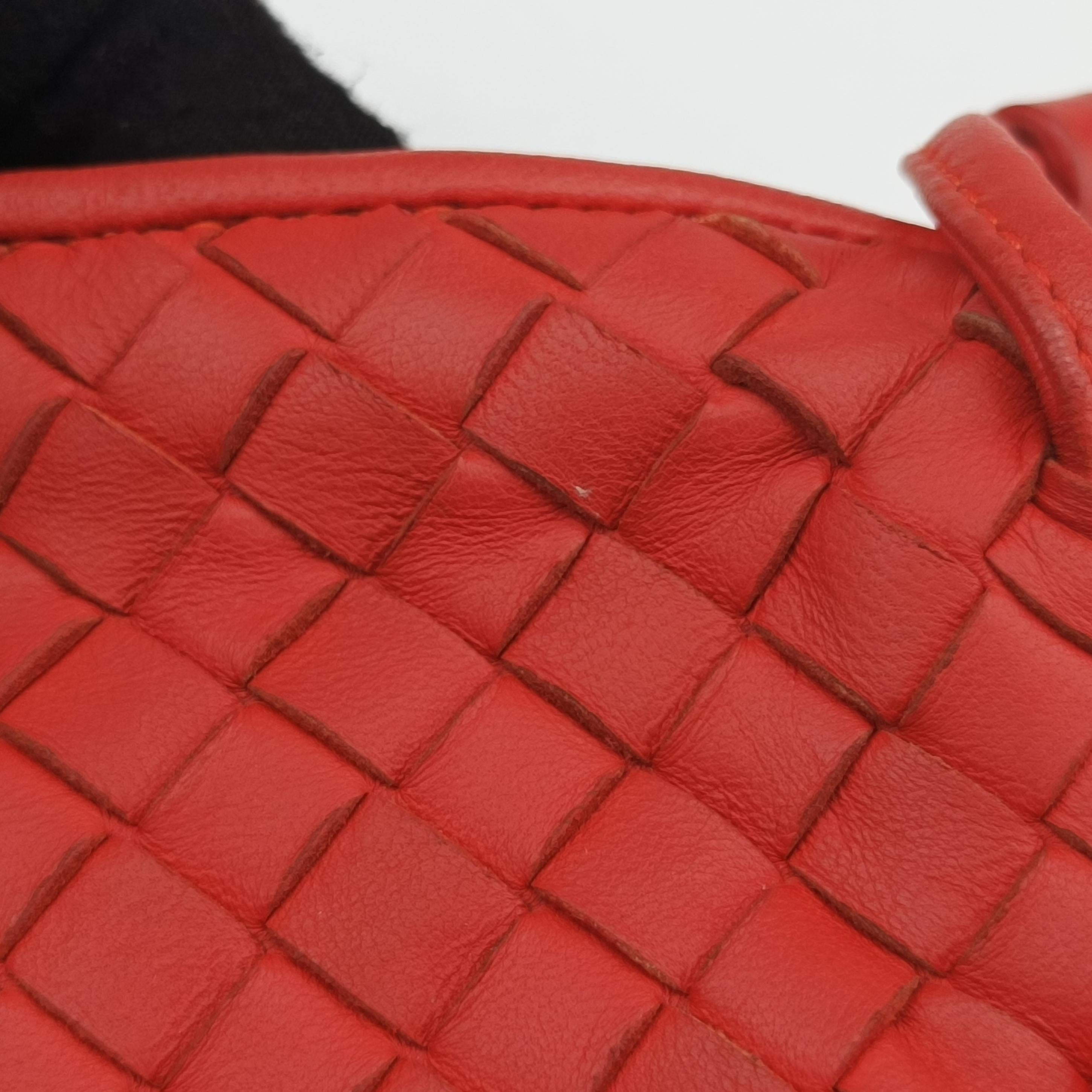 Vintage Bottega Veneta NODINI Intrecciato Orange lambskin  shoulderbag | stylenewstar