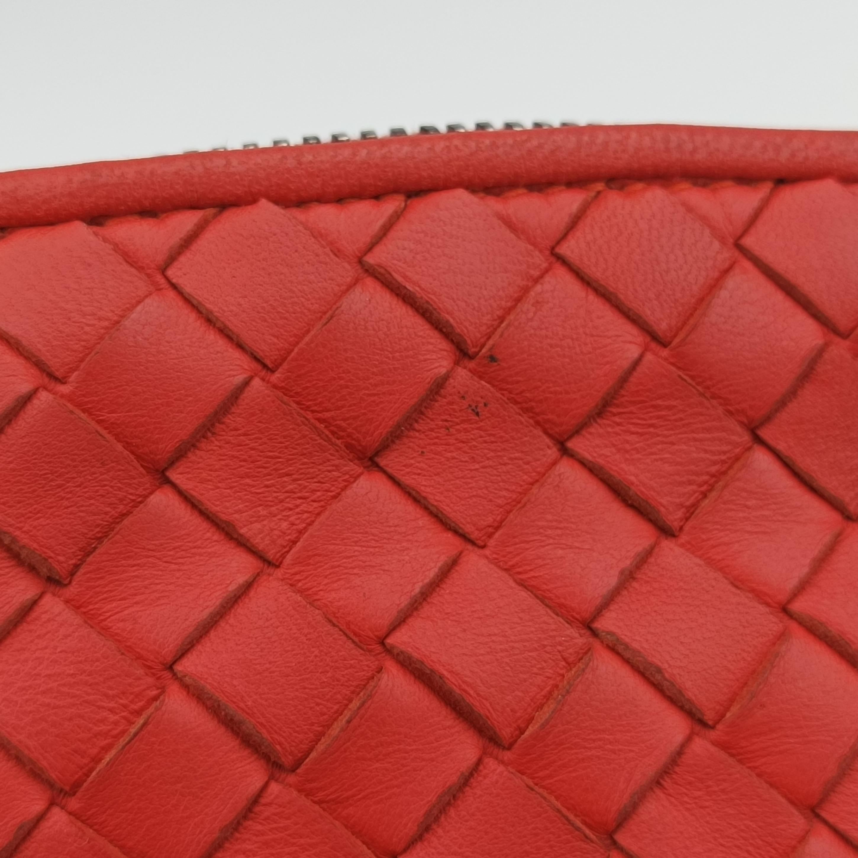 Vintage Bottega Veneta NODINI Intrecciato Orange lambskin  shoulderbag | stylenewstar