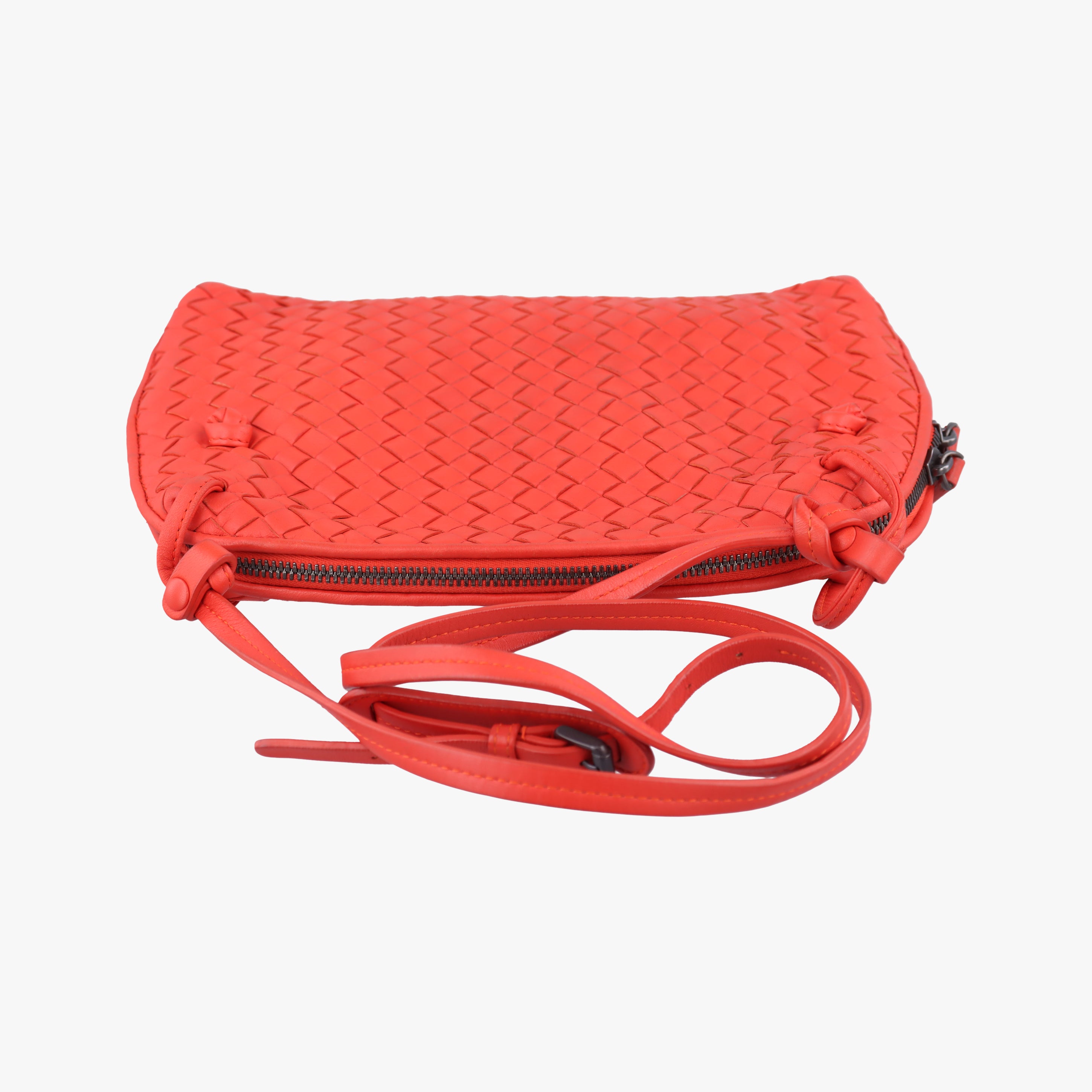 Vintage Bottega Veneta NODINI Intrecciato Orange lambskin  shoulderbag | stylenewstar