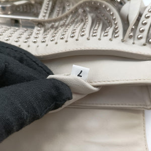 Vintage Prada Gaufre Logo Flap Grey Leather  shoulderbag | stylenewstar