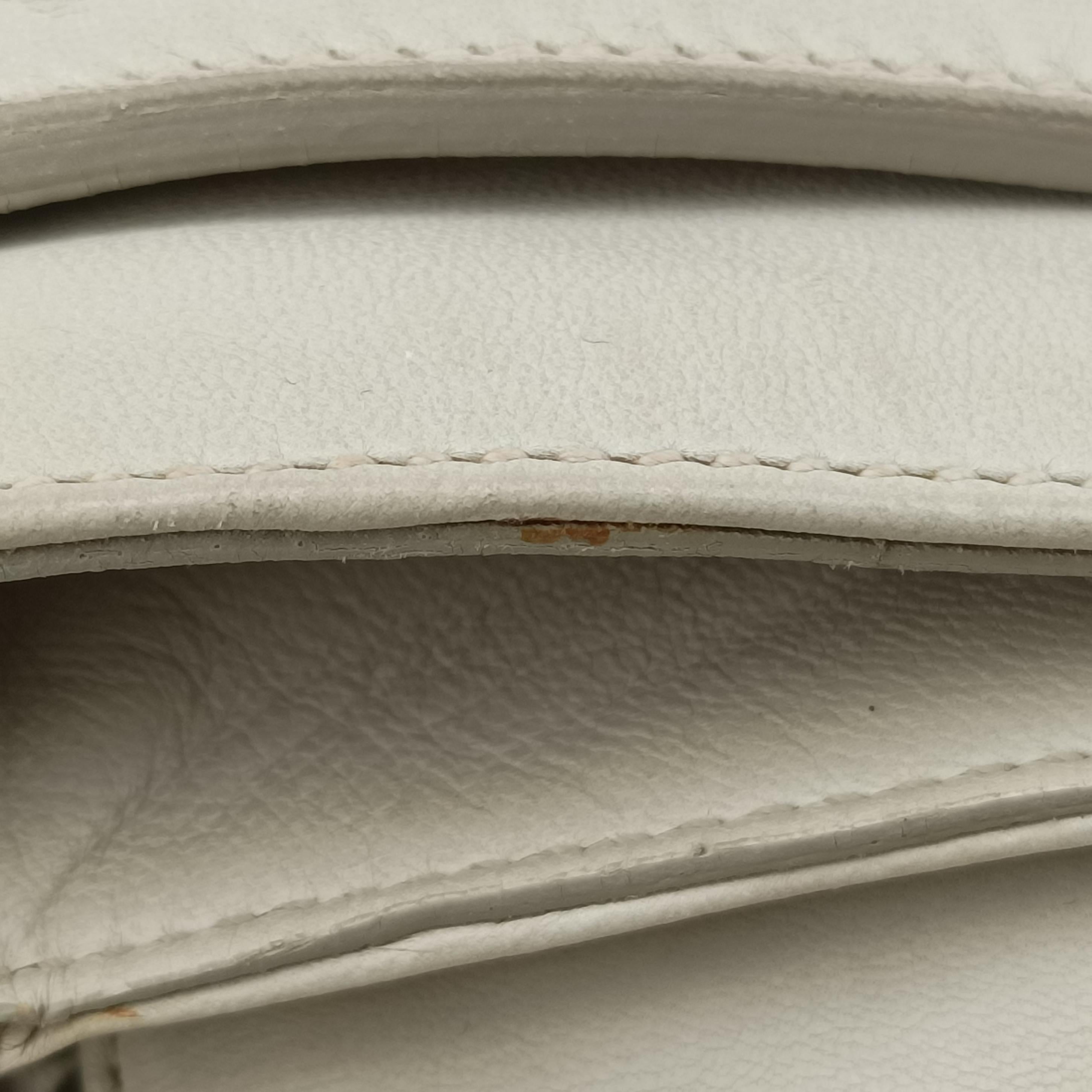 Vintage Prada Gaufre Logo Flap Grey Leather  shoulderbag | stylenewstar