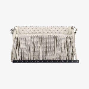 Vintage Prada Gaufre Logo Flap Grey Leather  shoulderbag | stylenewstar