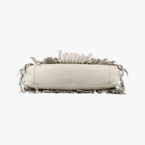 Vintage Prada Gaufre Logo Flap Grey Leather  shoulderbag | stylenewstar